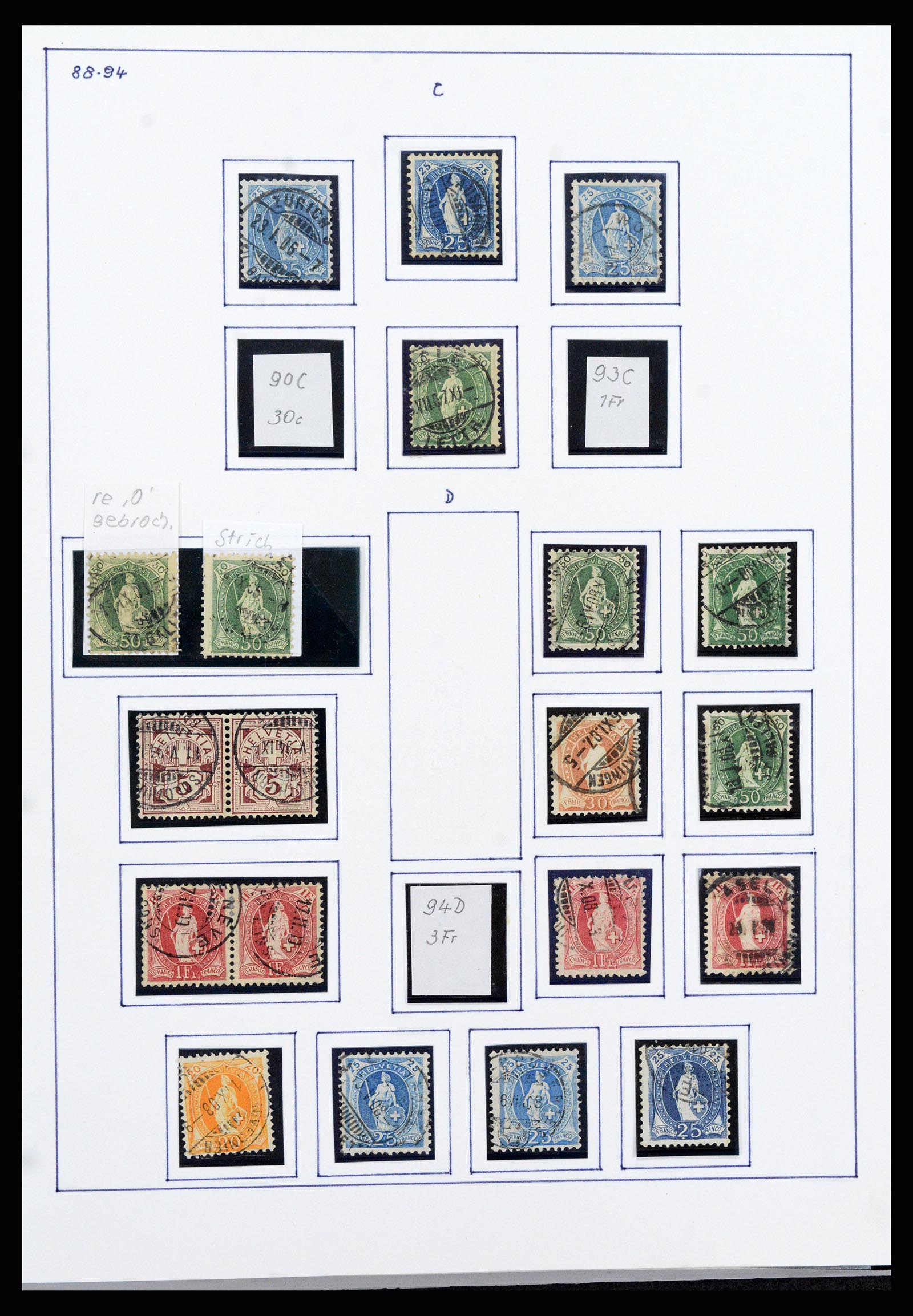 37957 013 - Stamp Collection 37957 Switzerland 1854-1945.