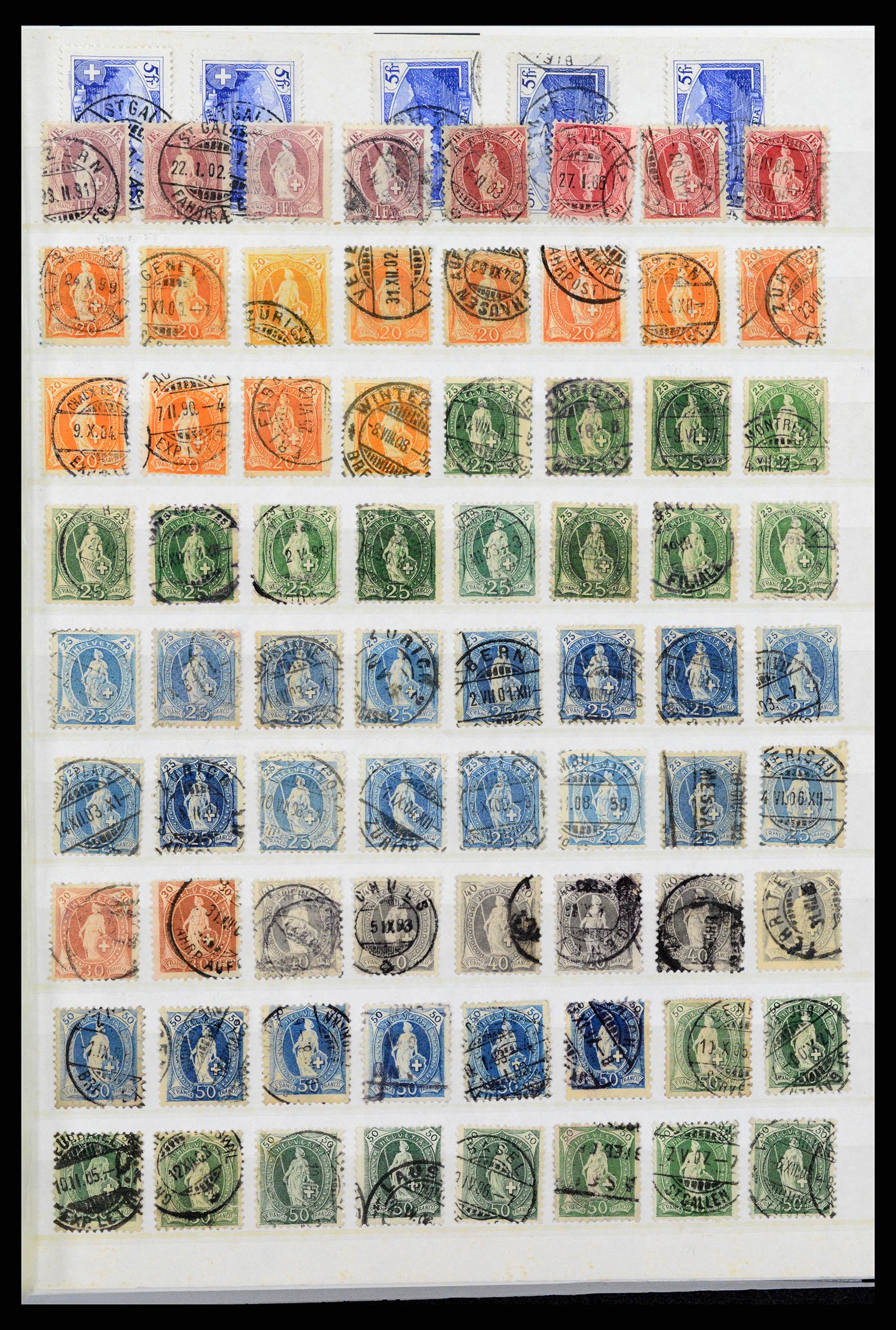 37957 014 - Stamp Collection 37957 Switzerland 1854-1945.