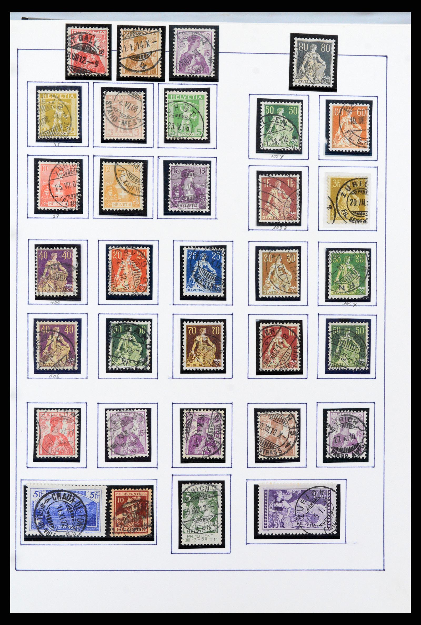 37957 016 - Stamp Collection 37957 Switzerland 1854-1945.