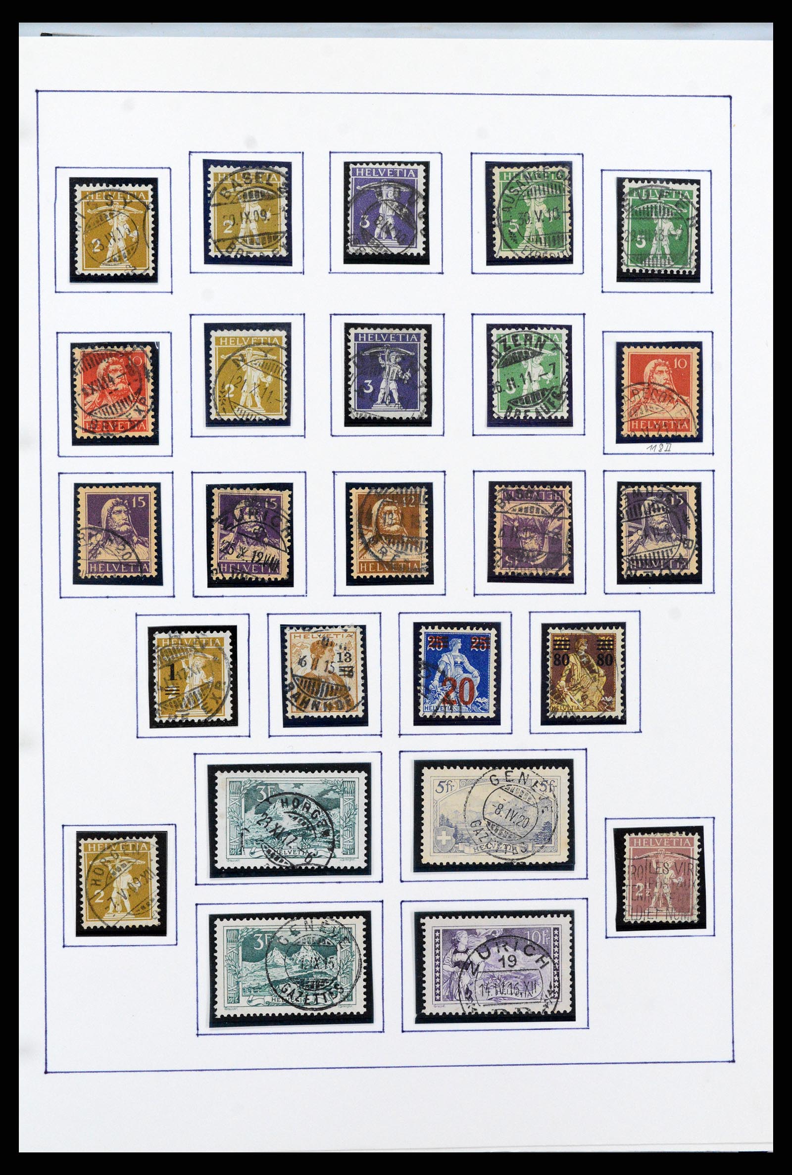 37957 017 - Stamp Collection 37957 Switzerland 1854-1945.