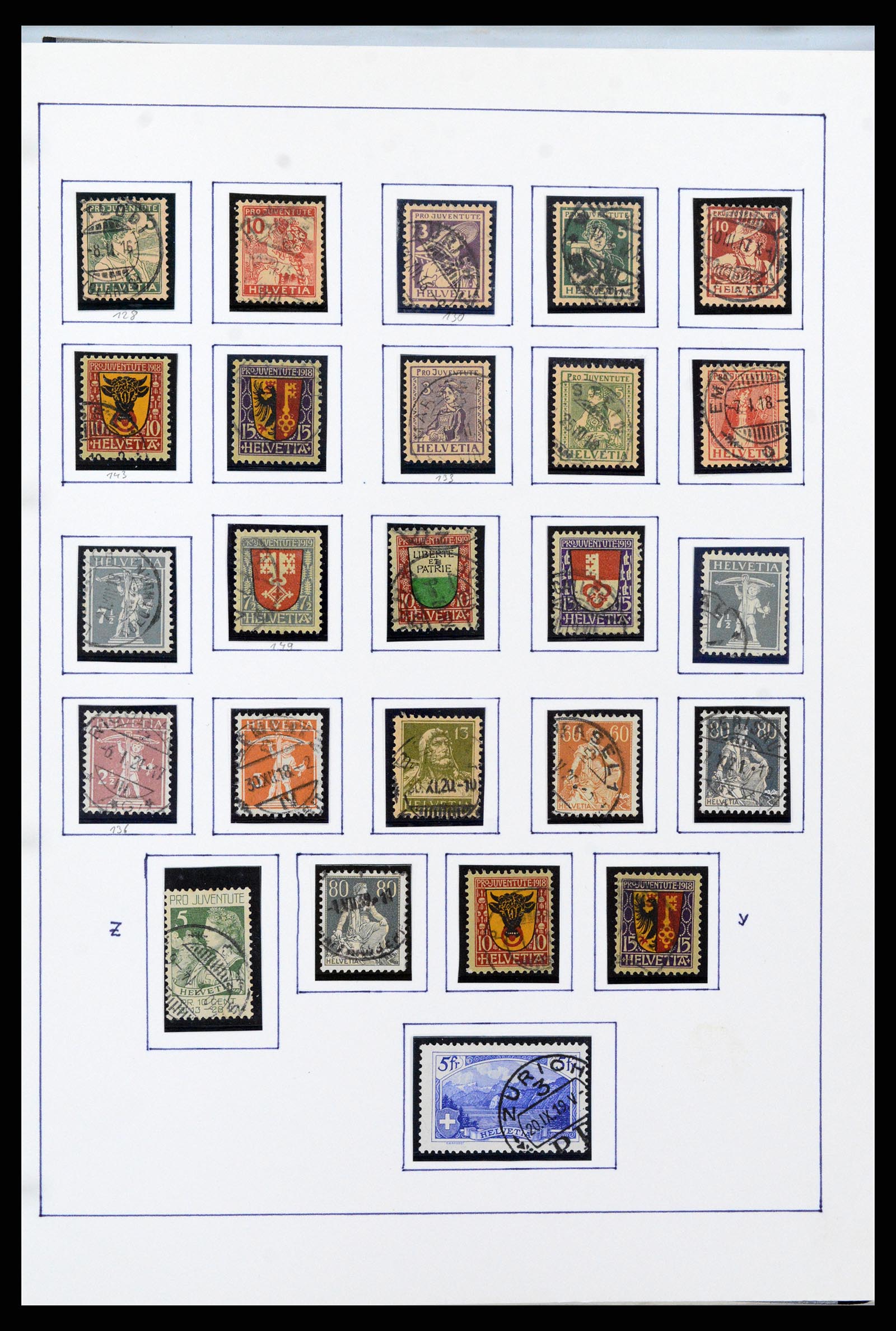 37957 018 - Stamp Collection 37957 Switzerland 1854-1945.
