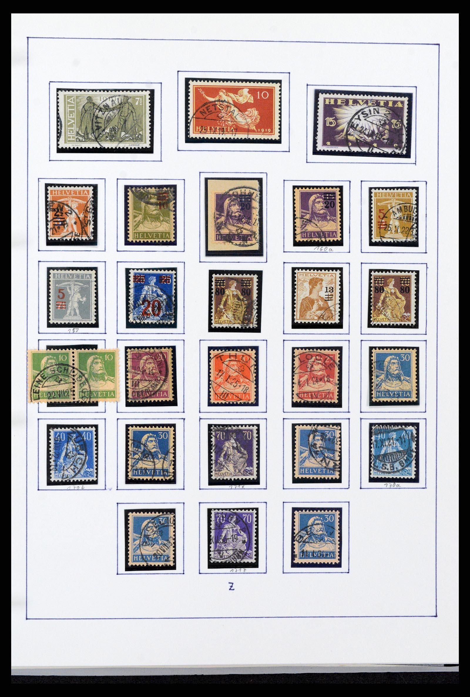 37957 019 - Stamp Collection 37957 Switzerland 1854-1945.