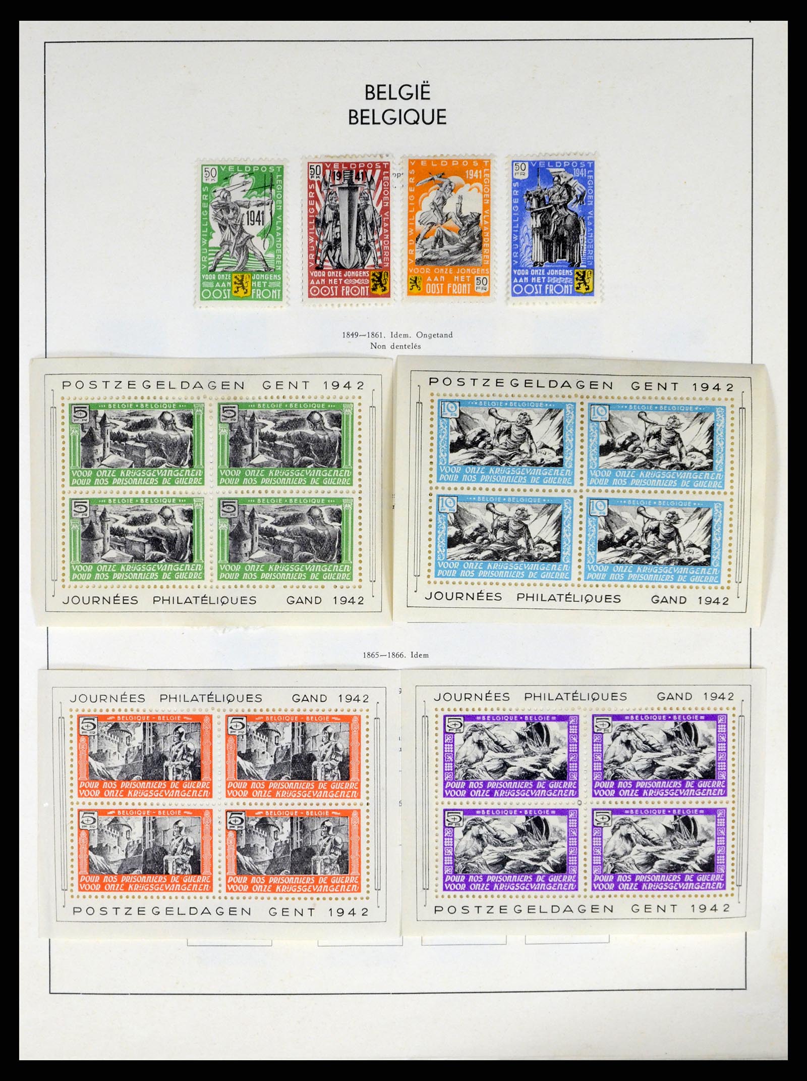 37959 001 - Postzegelverzameling 37959 België en Belgisch Congo 1849-1960.