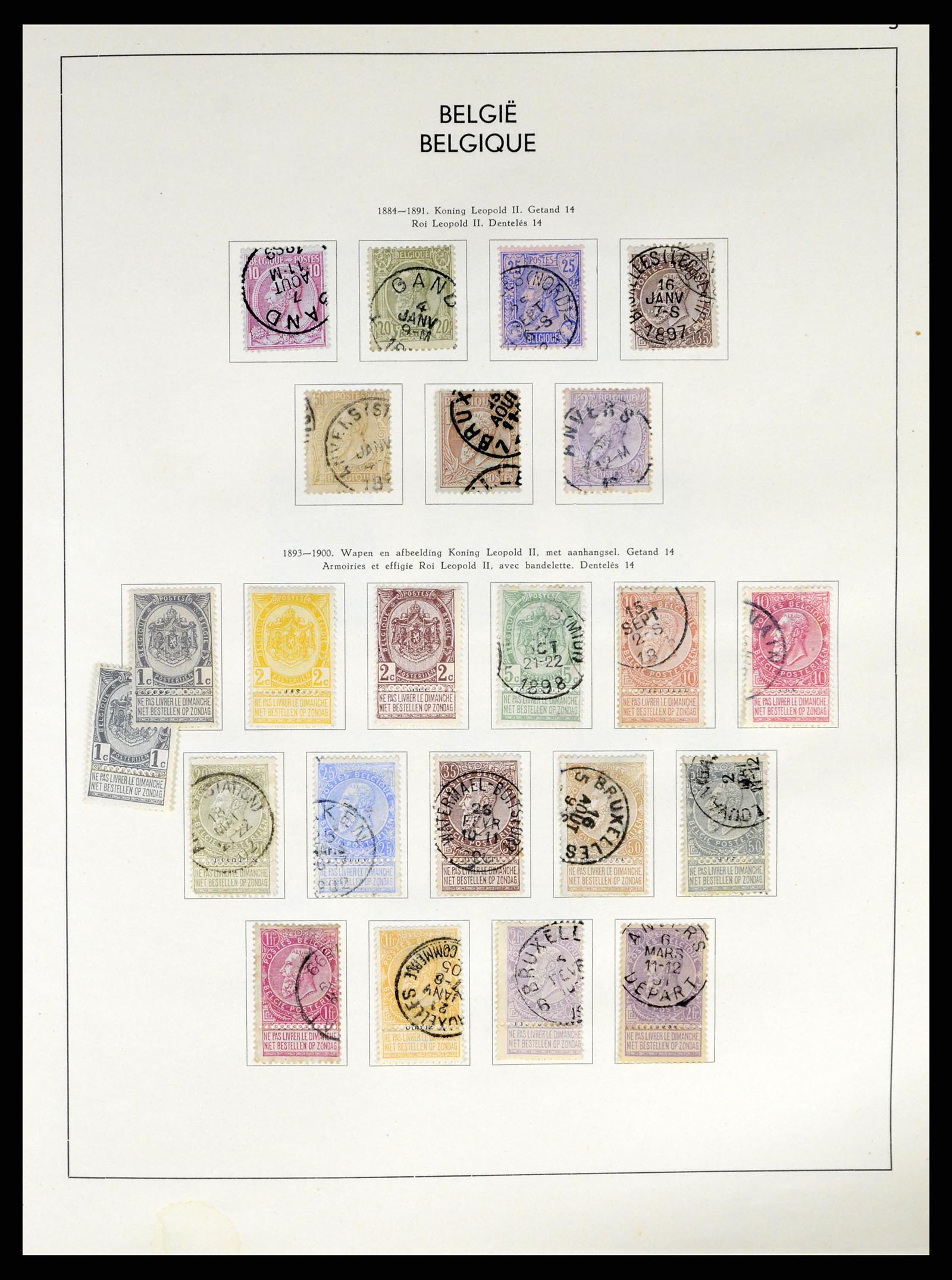 37959 004 - Postzegelverzameling 37959 België en Belgisch Congo 1849-1960.