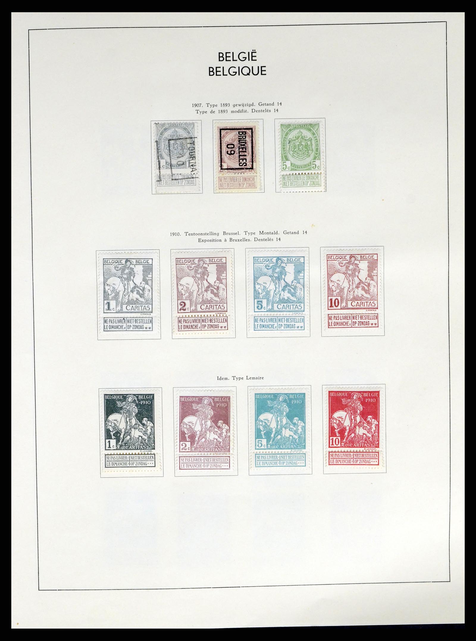 37959 006 - Postzegelverzameling 37959 België en Belgisch Congo 1849-1960.