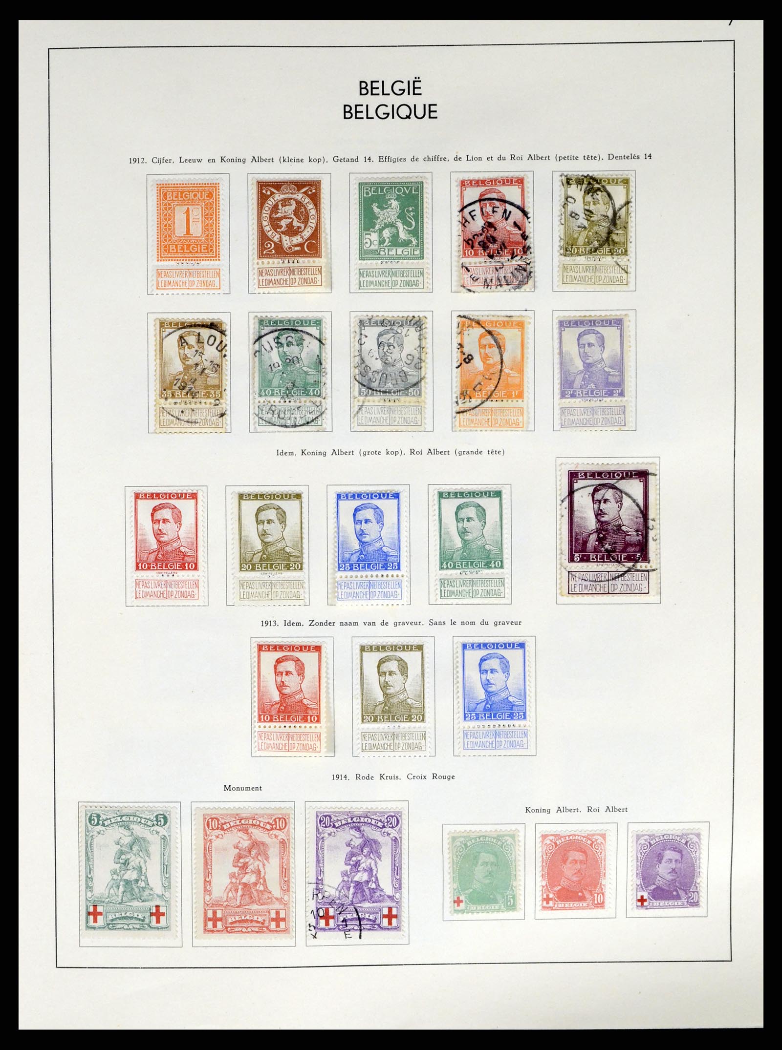 37959 008 - Postzegelverzameling 37959 België en Belgisch Congo 1849-1960.