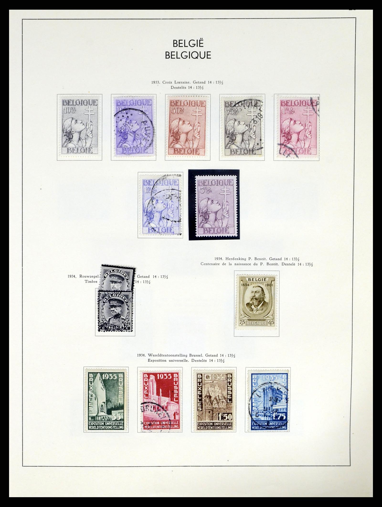 37959 026 - Postzegelverzameling 37959 België en Belgisch Congo 1849-1960.