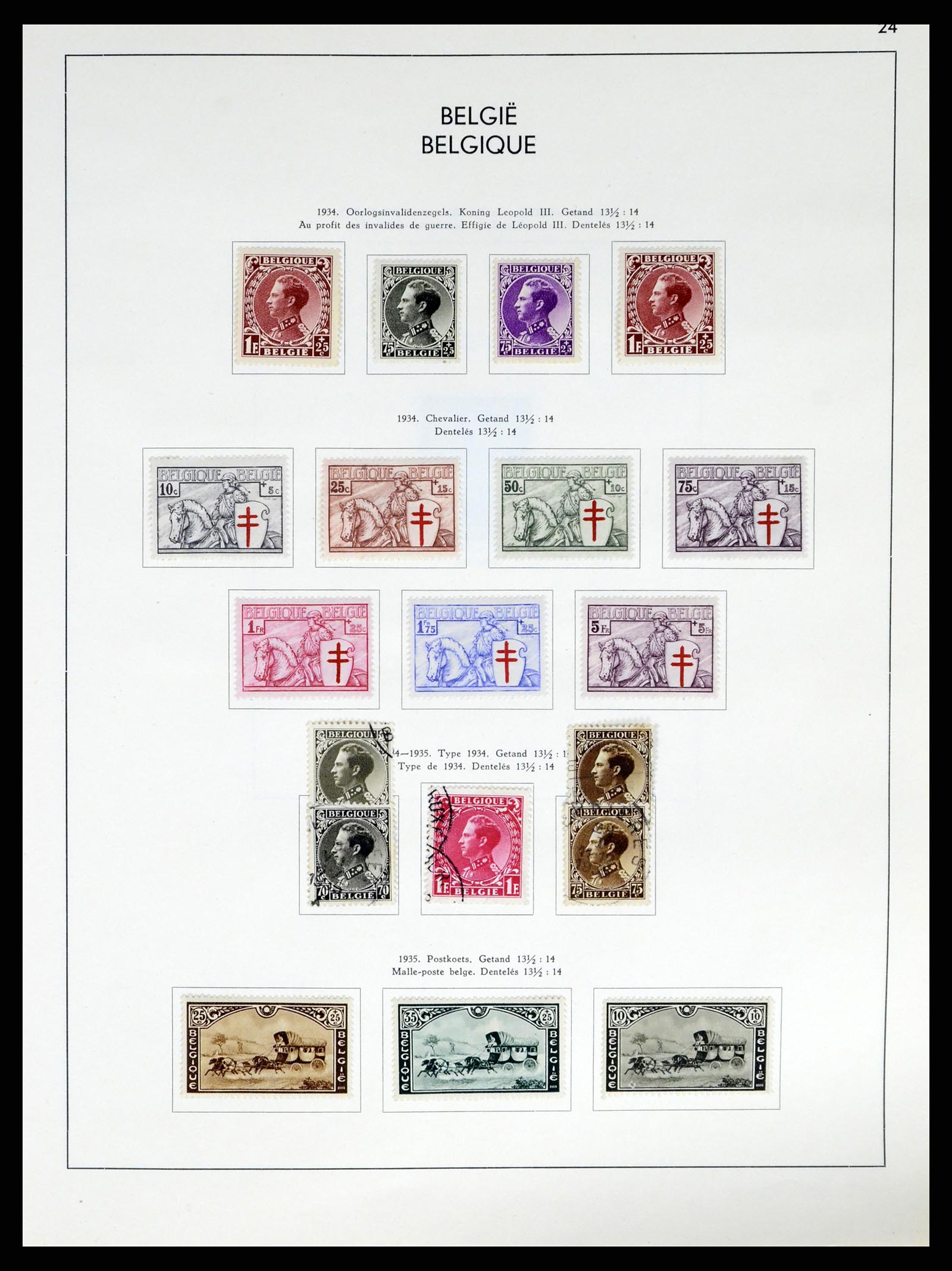 37959 027 - Postzegelverzameling 37959 België en Belgisch Congo 1849-1960.