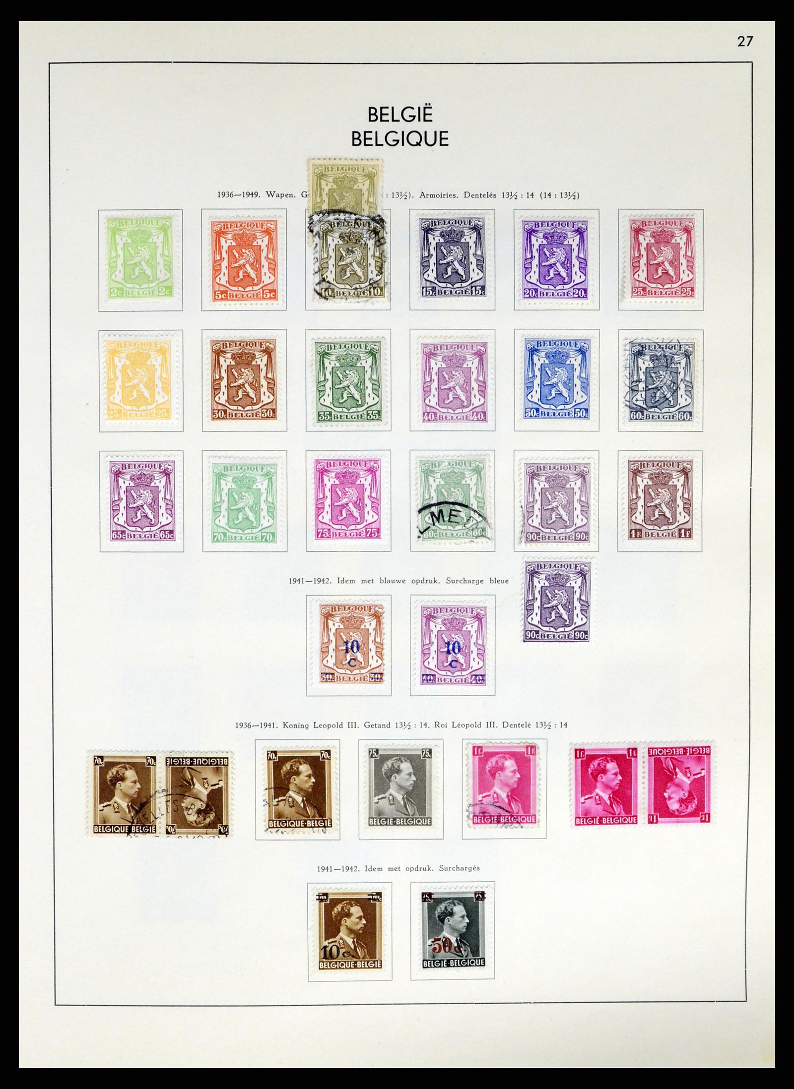 37959 032 - Postzegelverzameling 37959 België en Belgisch Congo 1849-1960.