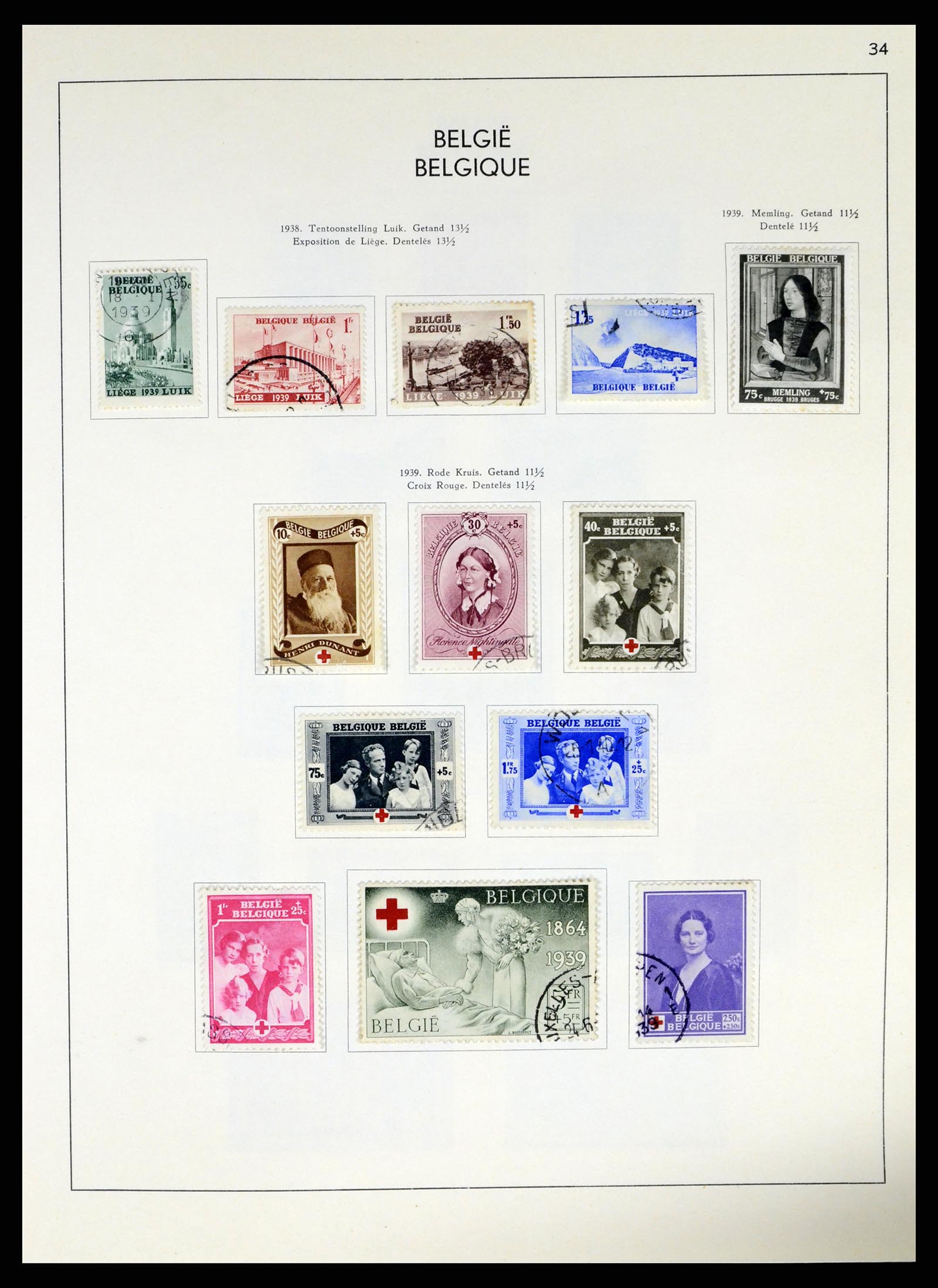 37959 041 - Postzegelverzameling 37959 België en Belgisch Congo 1849-1960.