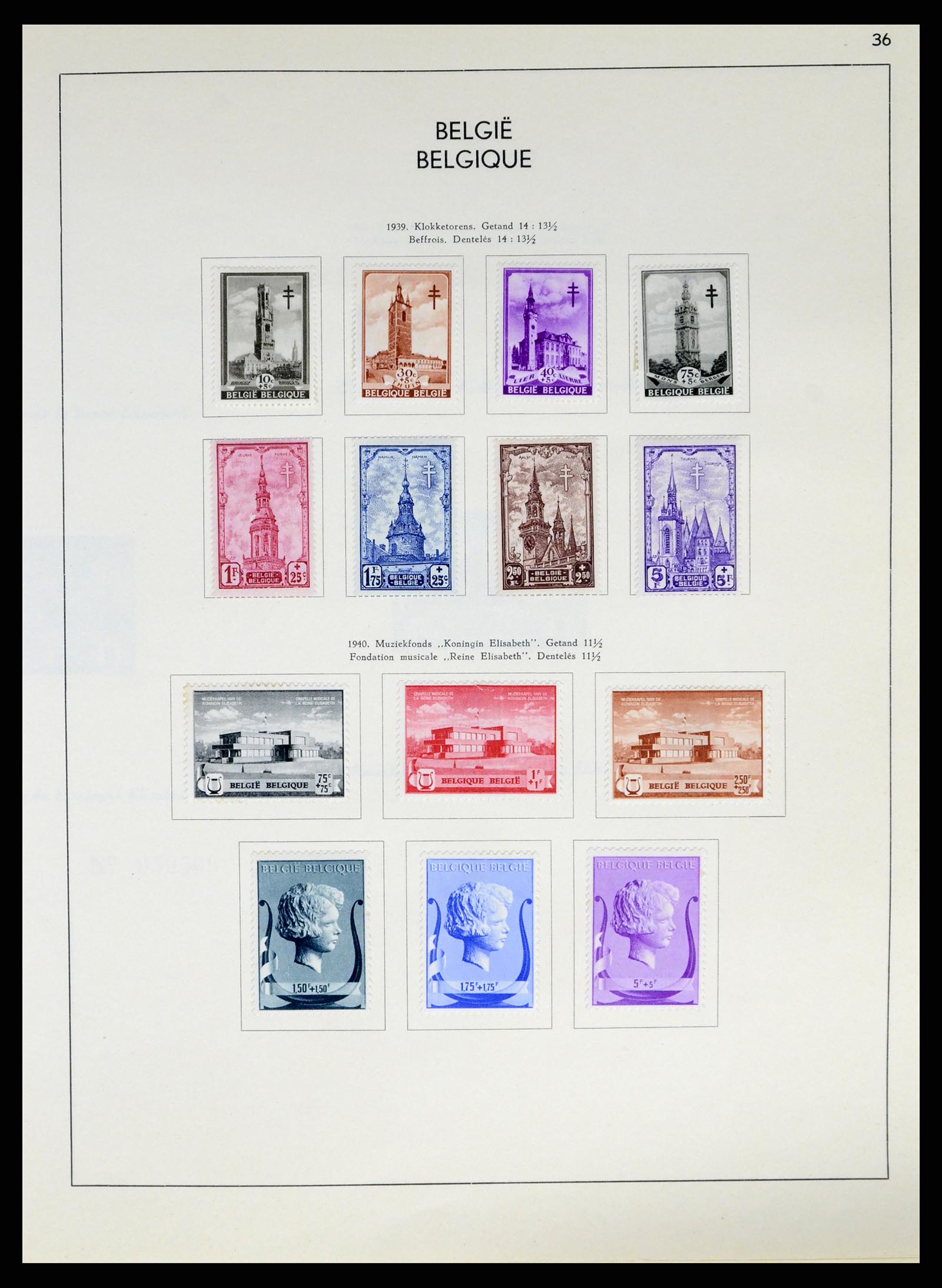 37959 043 - Postzegelverzameling 37959 België en Belgisch Congo 1849-1960.