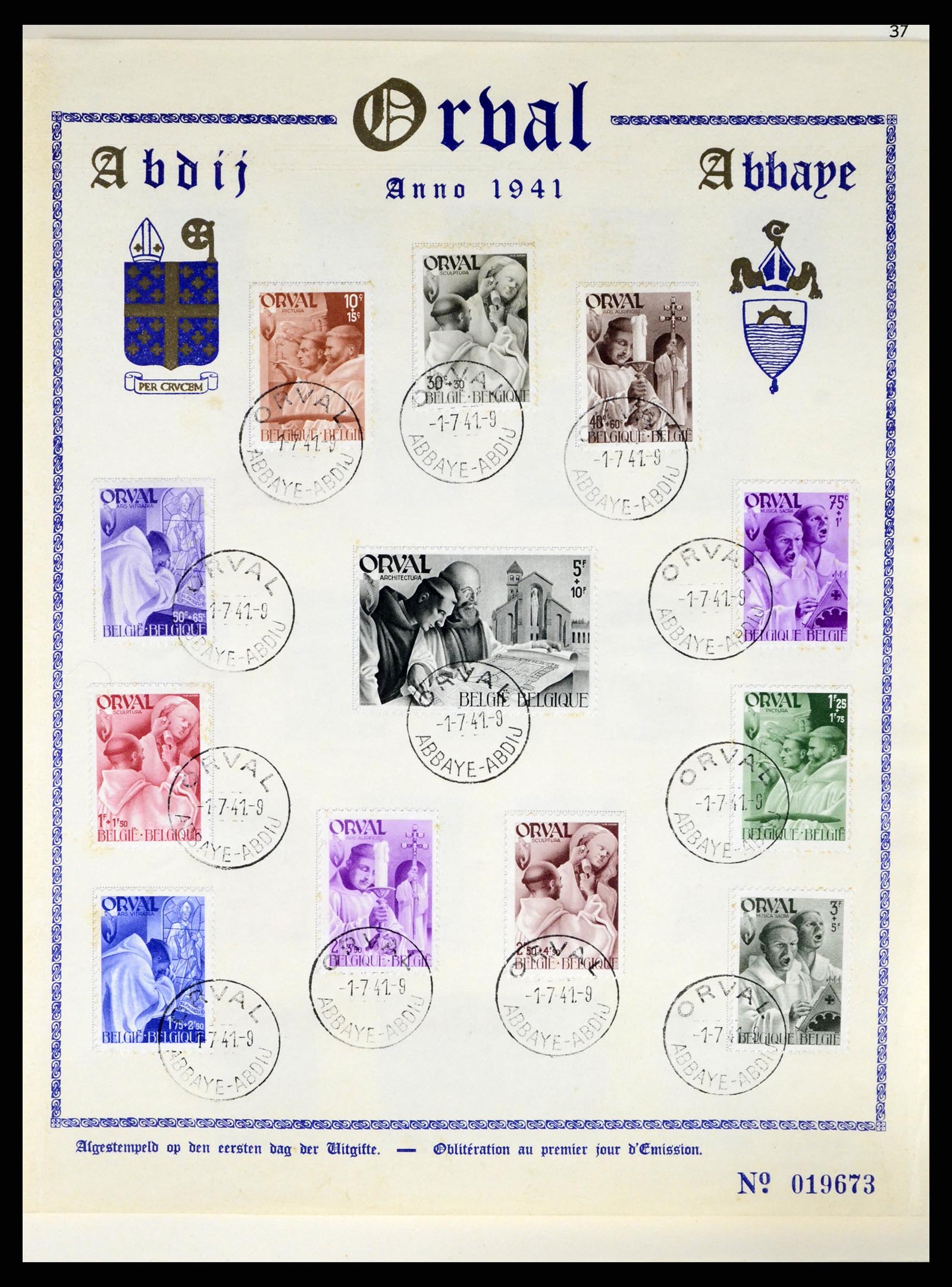 37959 046 - Postzegelverzameling 37959 België en Belgisch Congo 1849-1960.