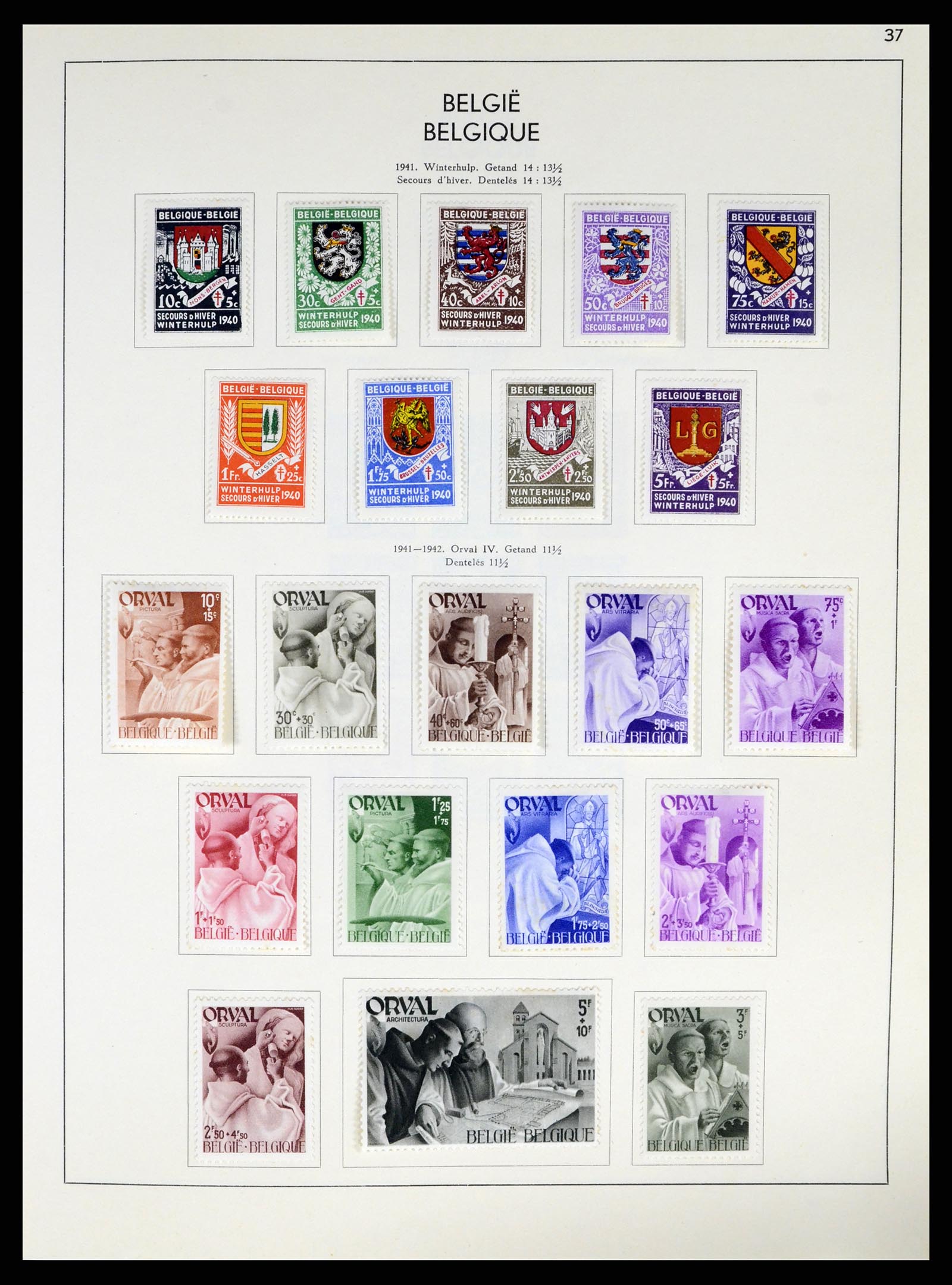 37959 047 - Postzegelverzameling 37959 België en Belgisch Congo 1849-1960.