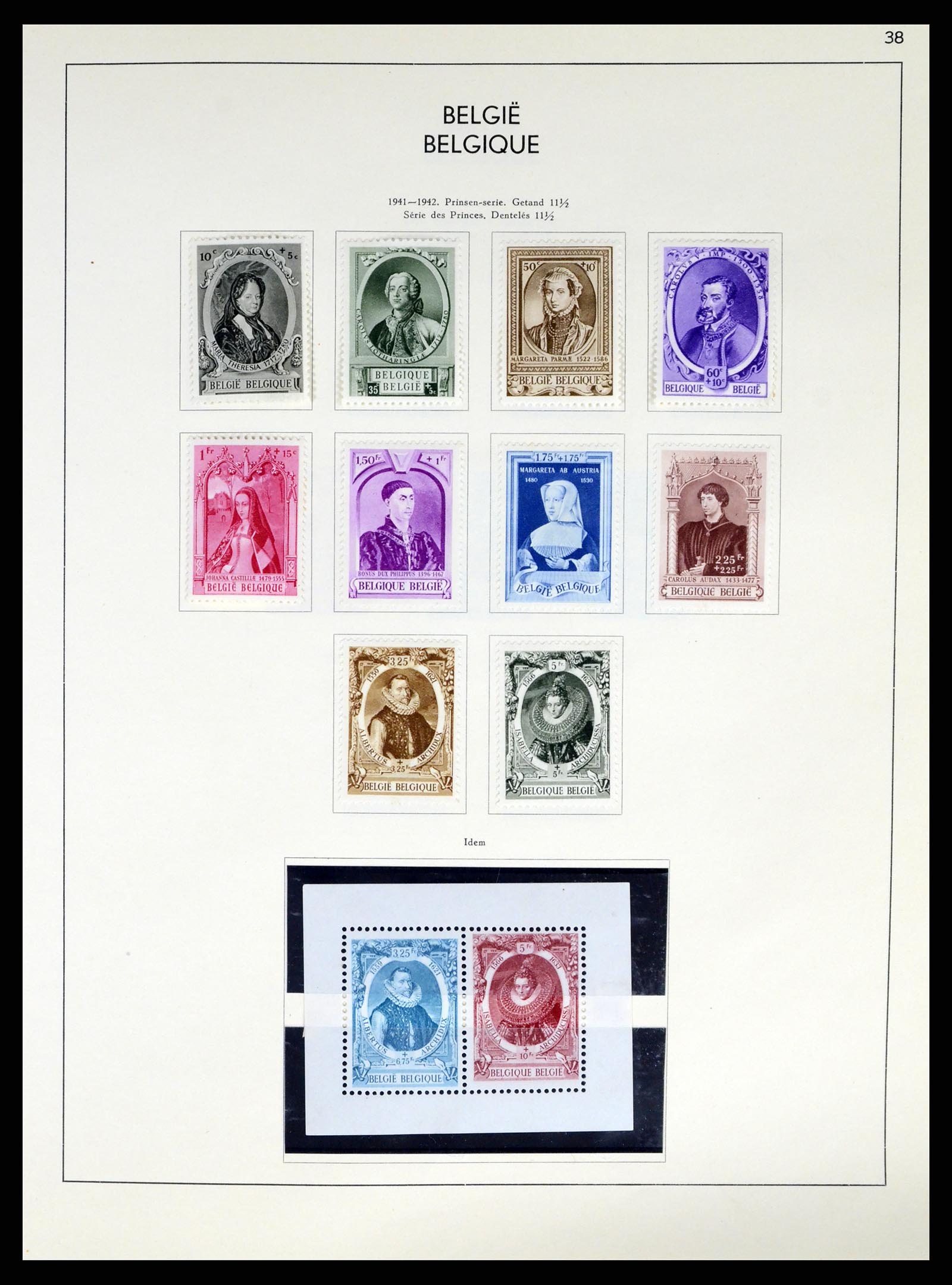 37959 053 - Postzegelverzameling 37959 België en Belgisch Congo 1849-1960.
