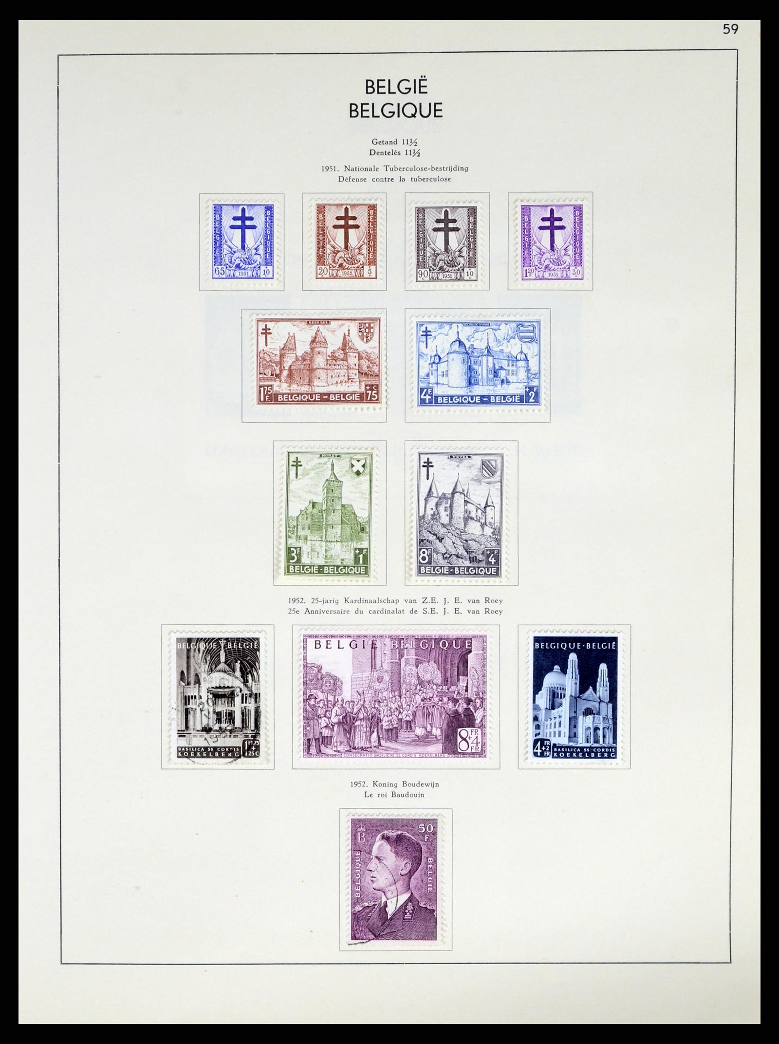 37959 081 - Stamp Collection 37959 Belgium and Belgian Congo 1849-1960.
