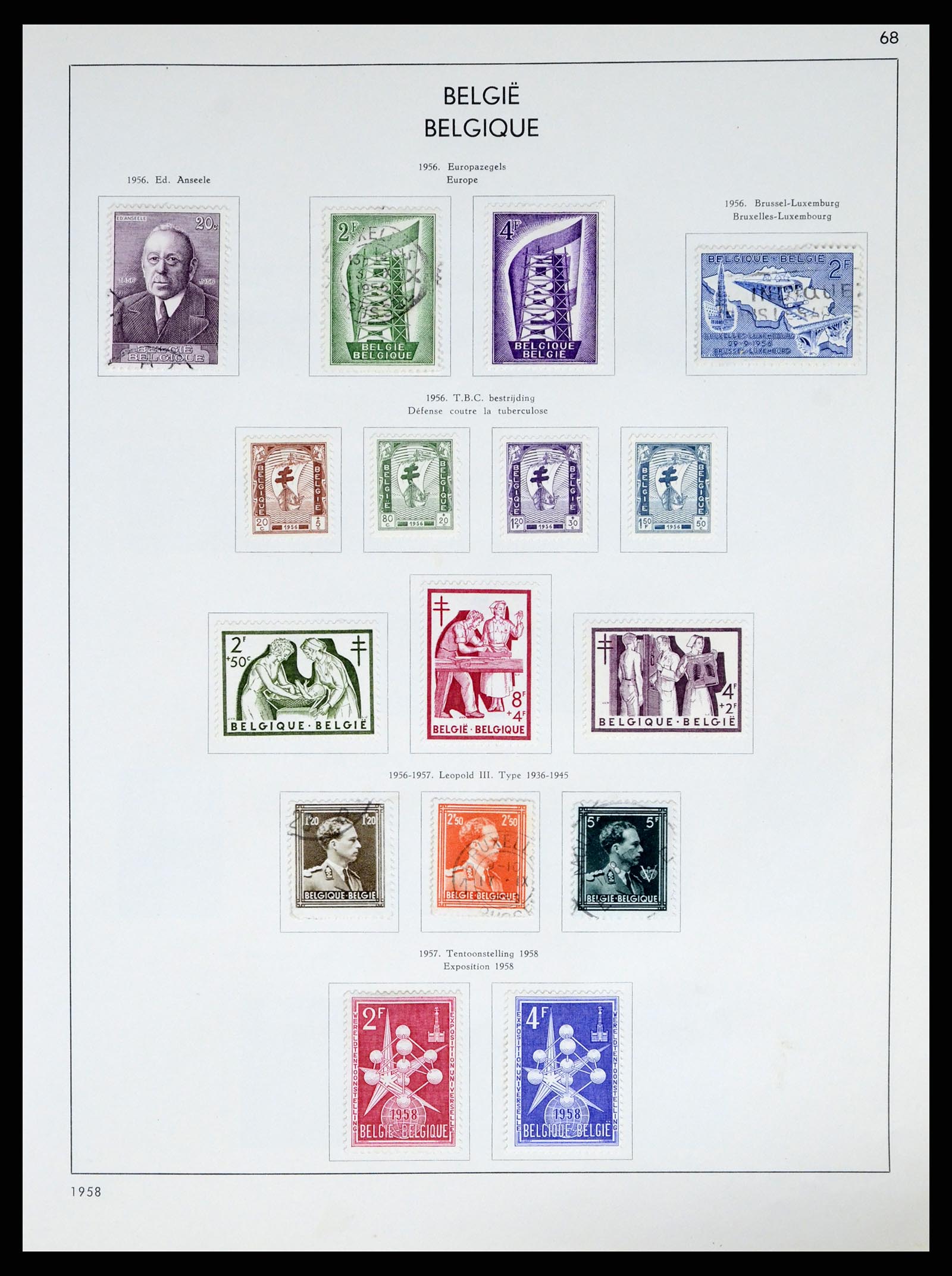 37959 091 - Stamp Collection 37959 Belgium and Belgian Congo 1849-1960.