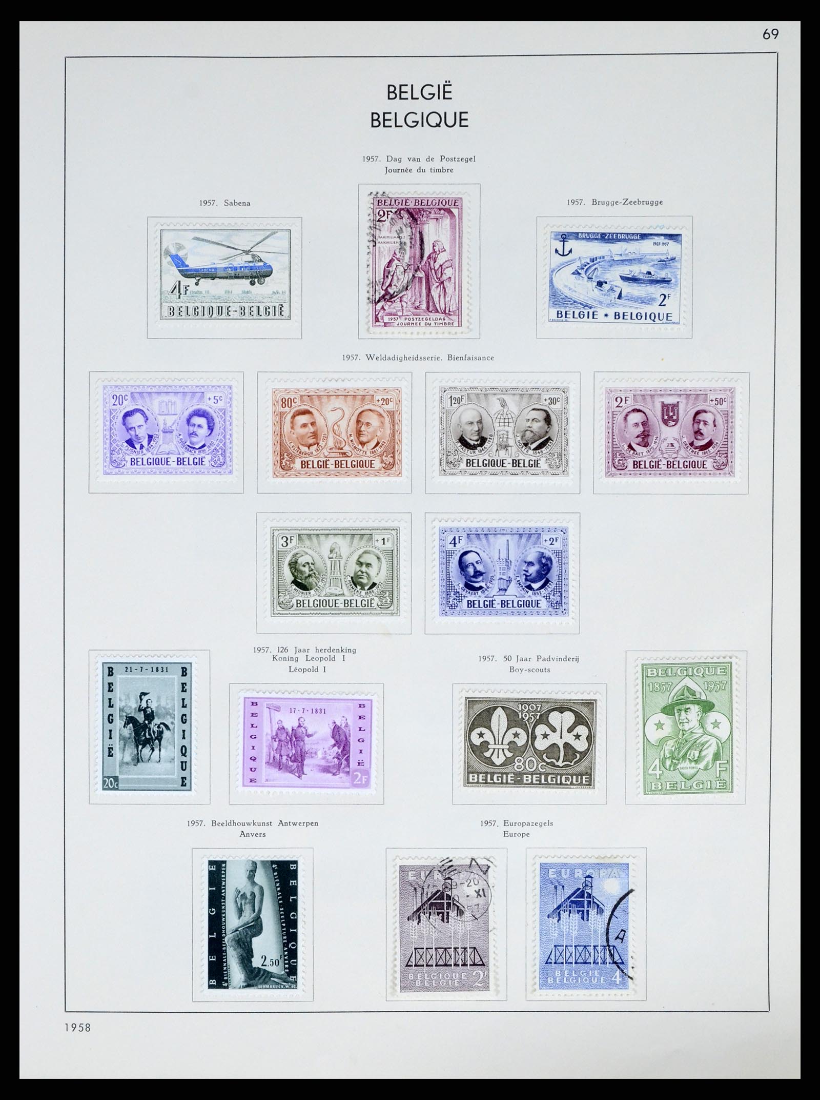37959 092 - Stamp Collection 37959 Belgium and Belgian Congo 1849-1960.