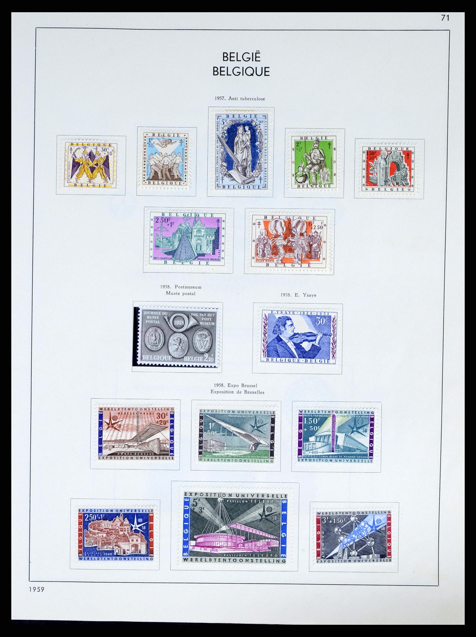 37959 094 - Stamp Collection 37959 Belgium and Belgian Congo 1849-1960.