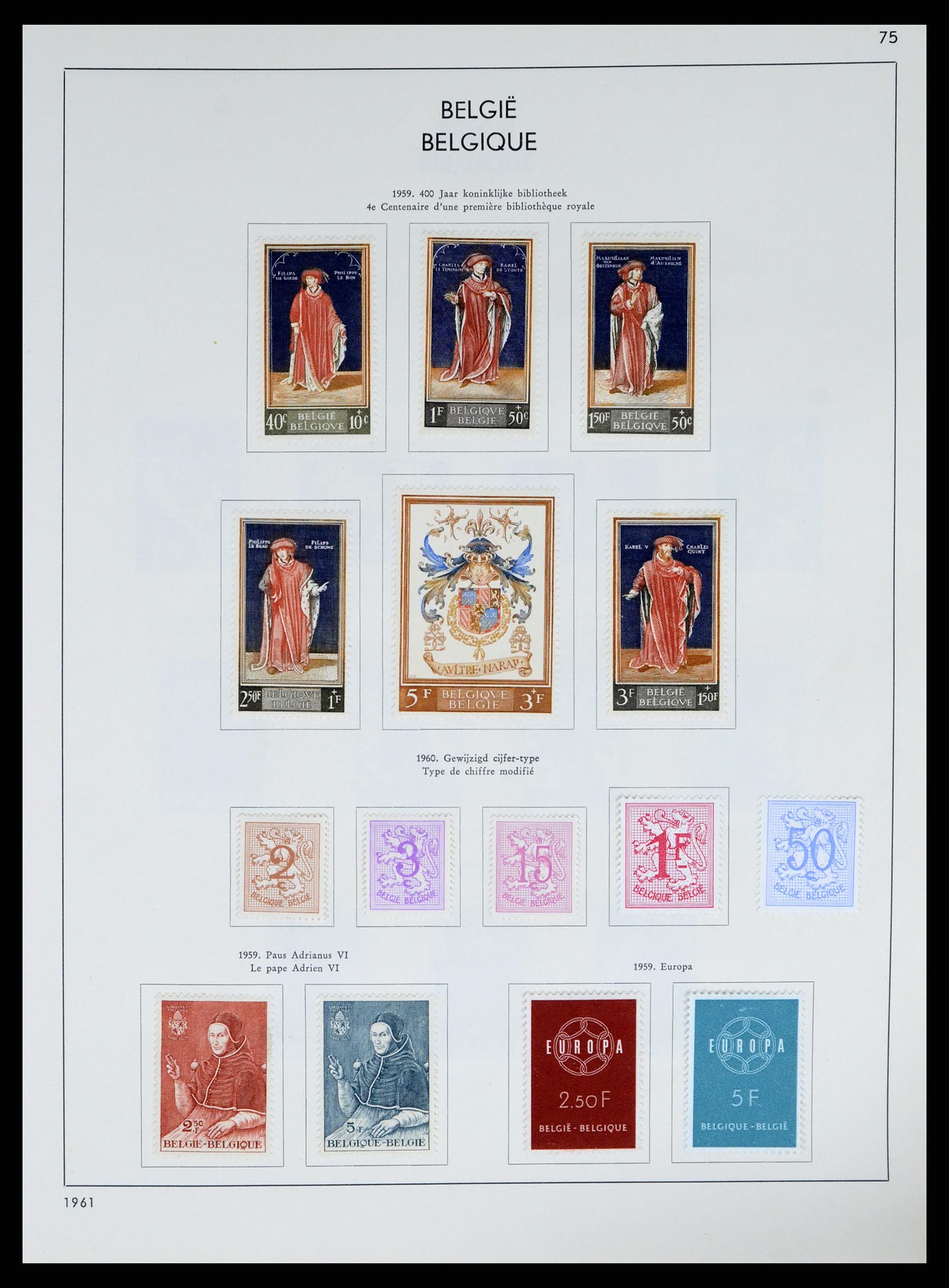 37959 099 - Stamp Collection 37959 Belgium and Belgian Congo 1849-1960.