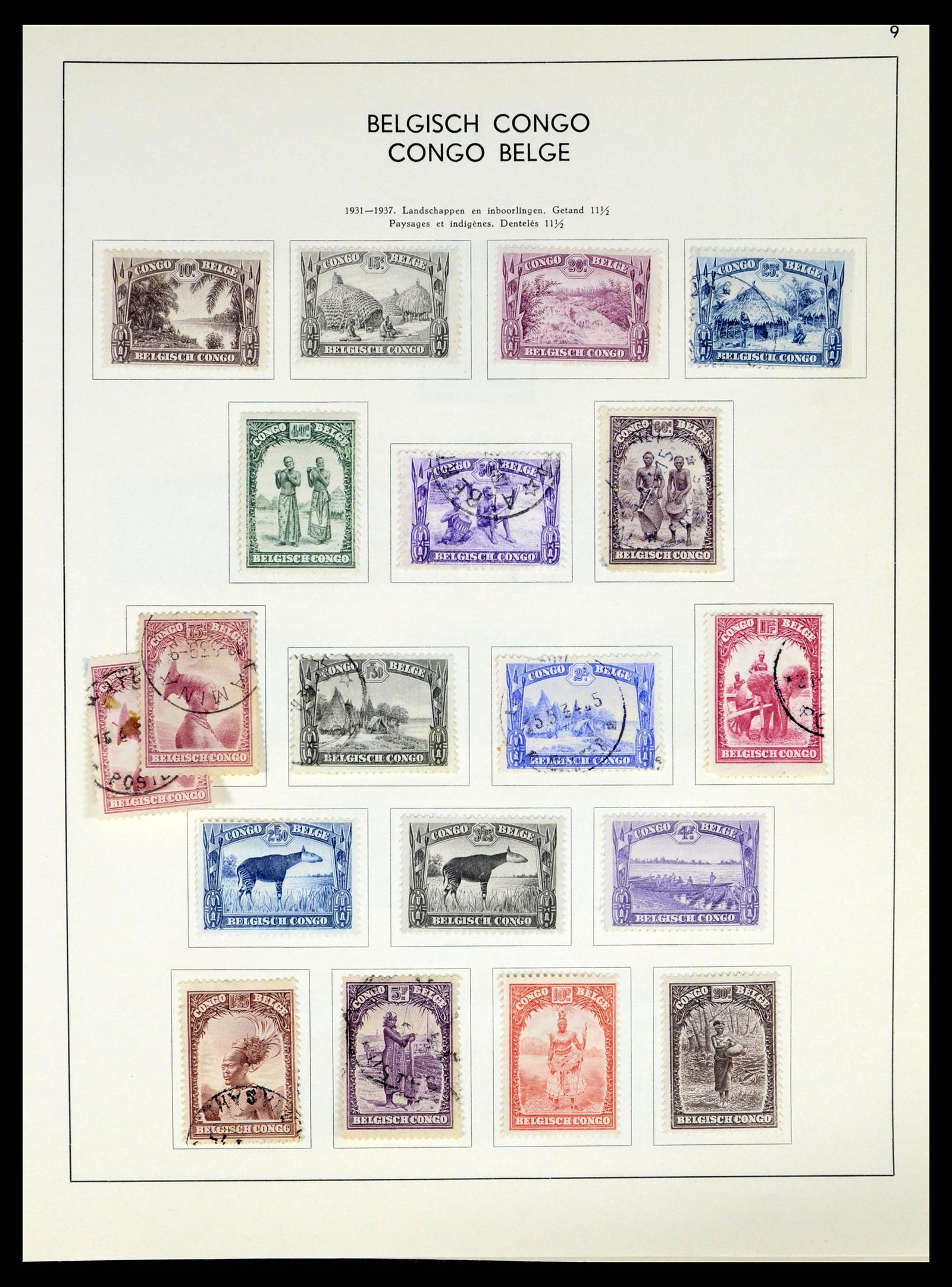 37959 166 - Stamp Collection 37959 Belgium and Belgian Congo 1849-1960.