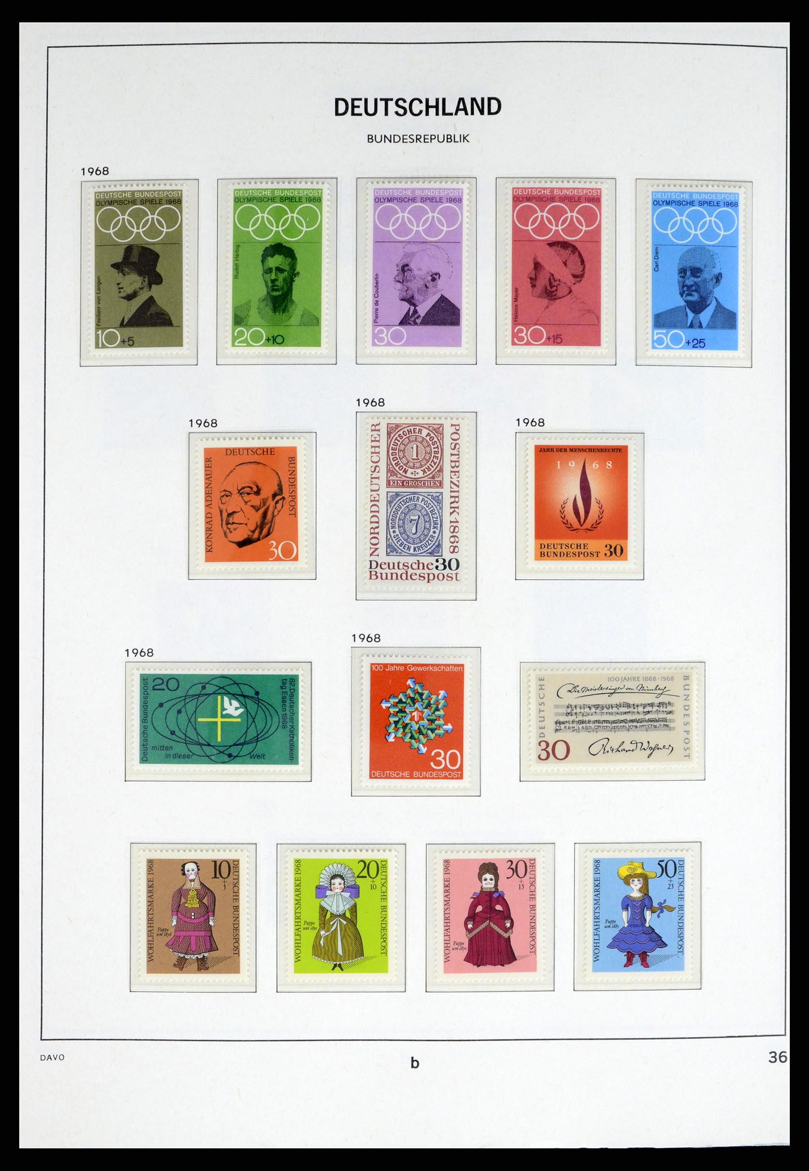 37963 033 - Postzegelverzameling 37963 Bundespost 1949-1995.