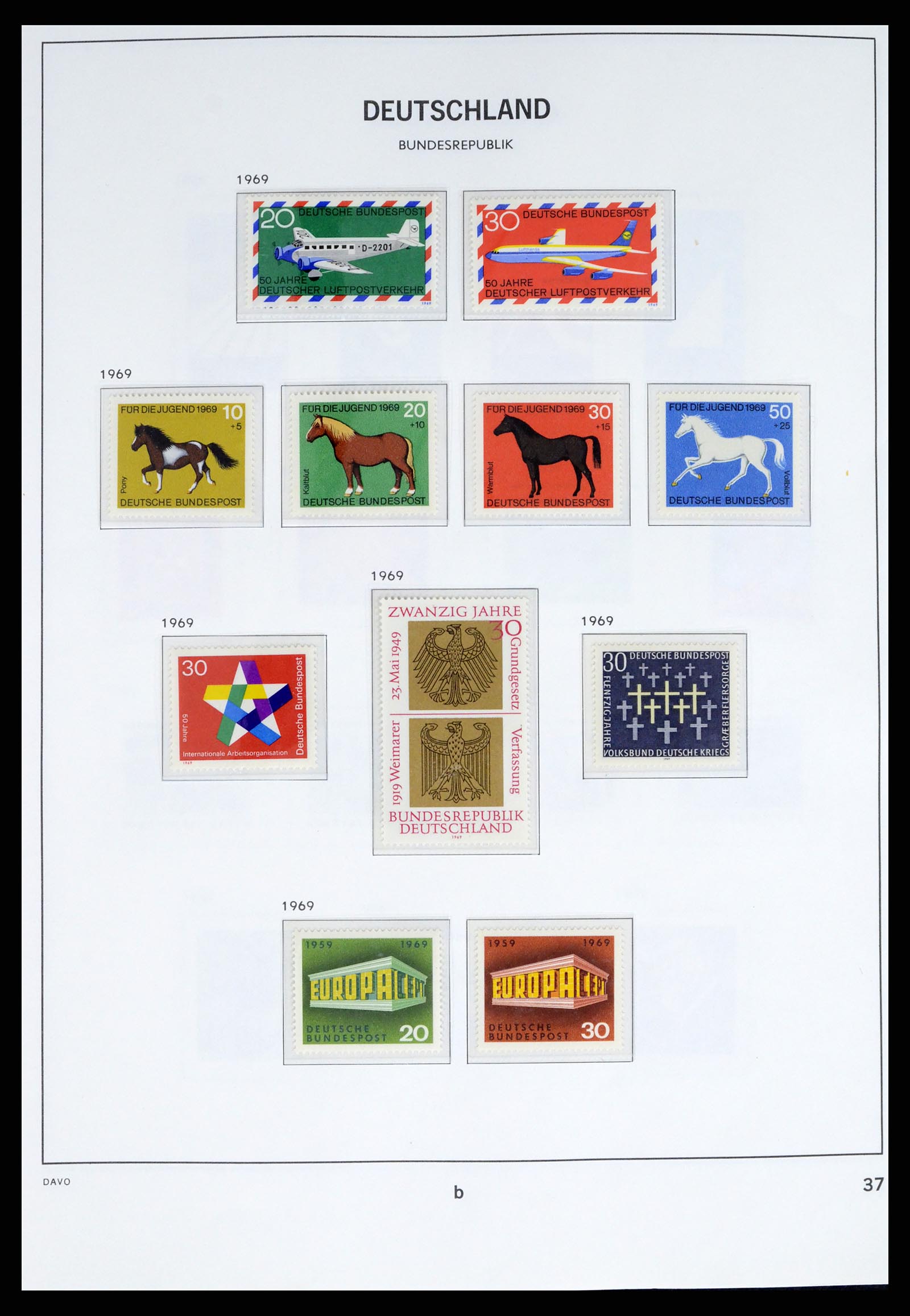 37963 034 - Postzegelverzameling 37963 Bundespost 1949-1995.