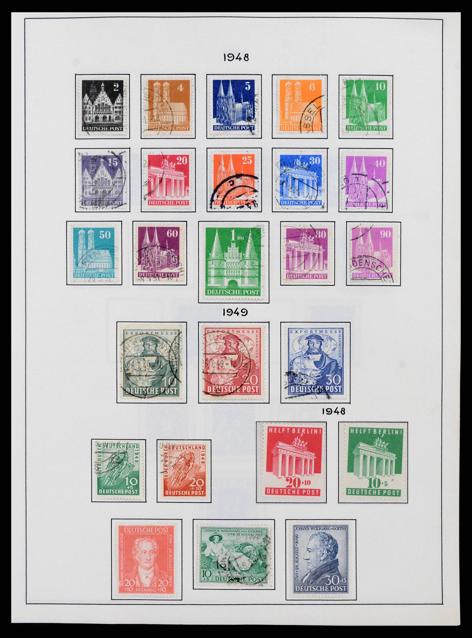 37964 0001 - Stamp collection 37964 German Zones 1945-1949.