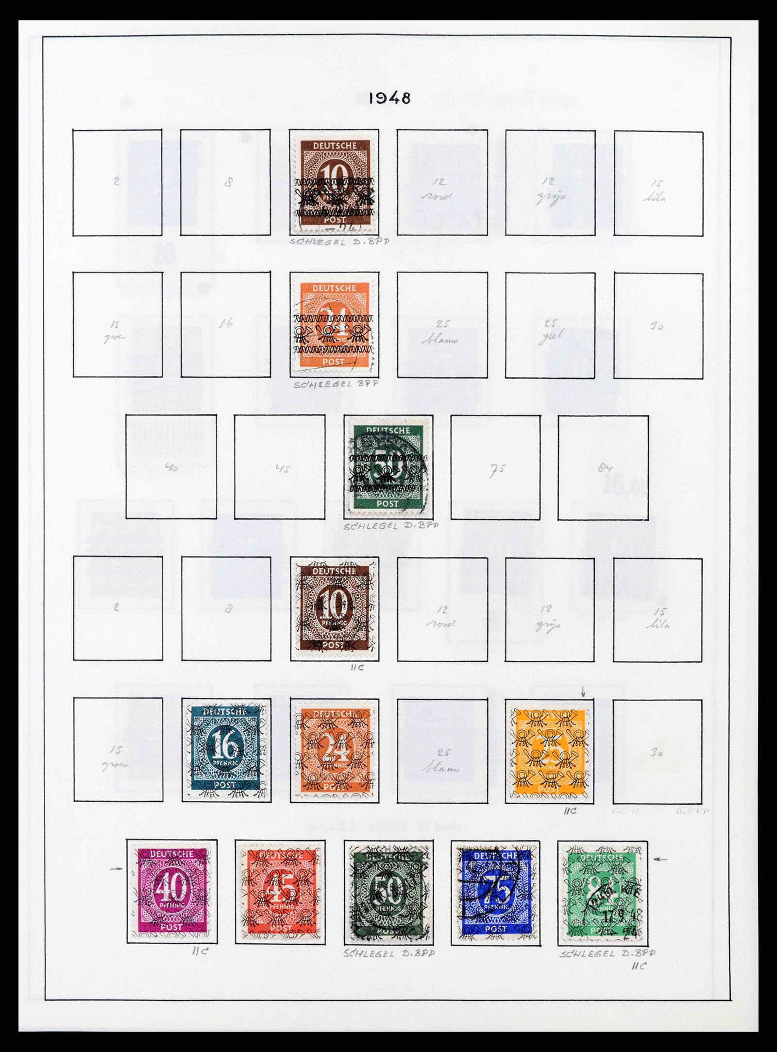 37964 0004 - Stamp collection 37964 German Zones 1945-1949.