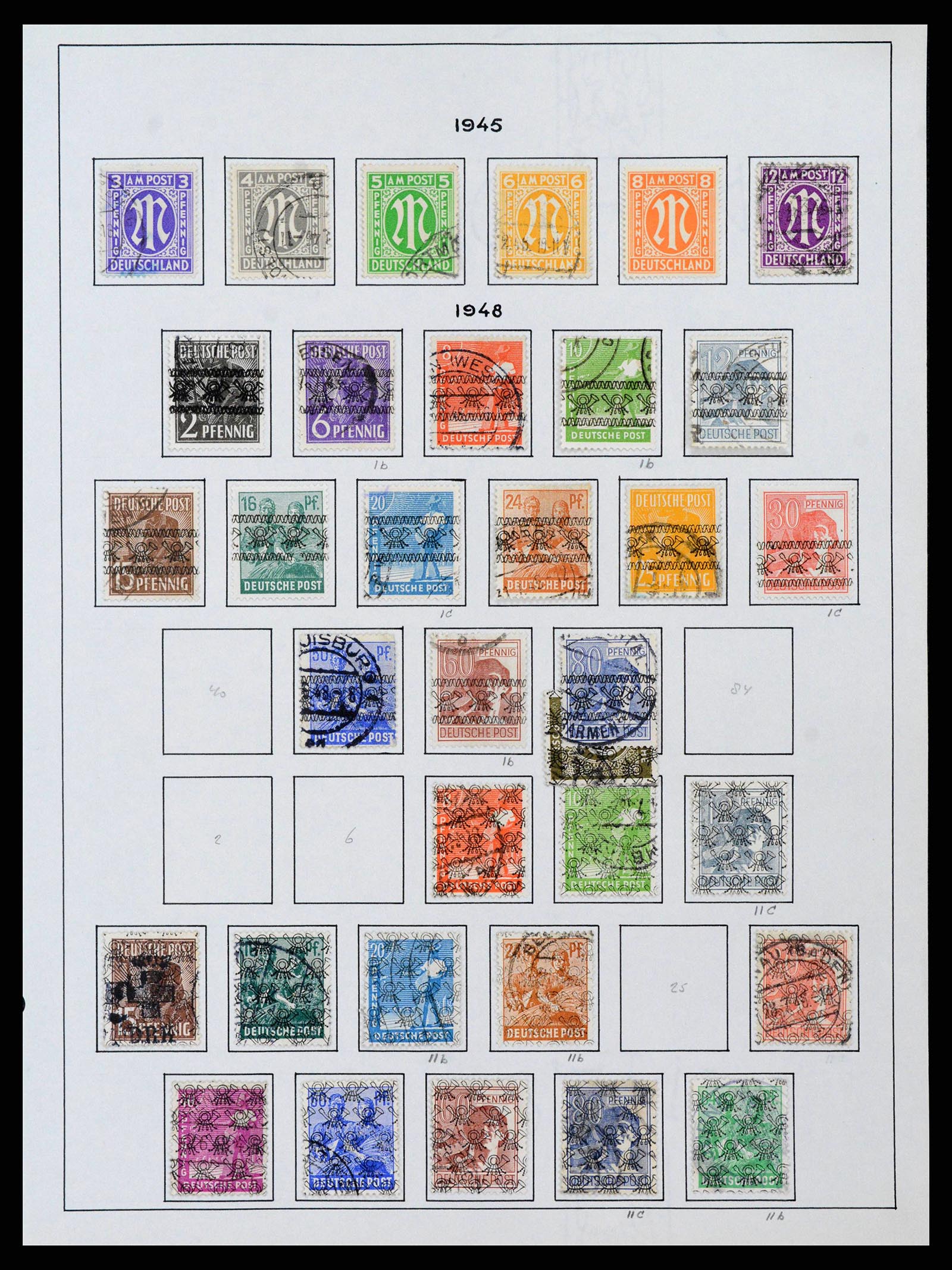 37964 0030 - Stamp collection 37964 German Zones 1945-1949.