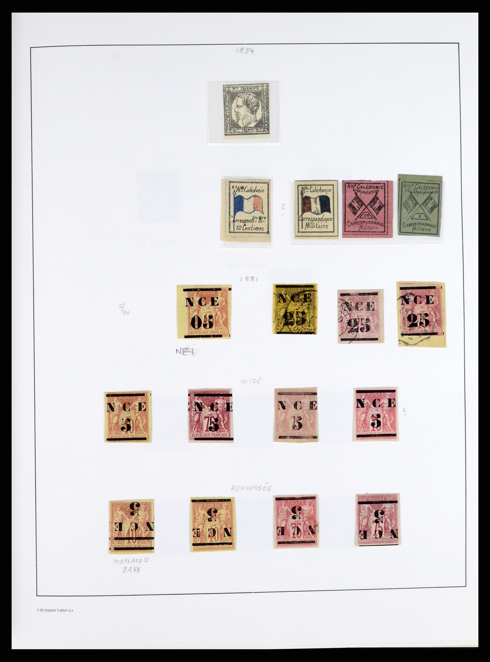 37966 002 - Postzegelverzameling 37966 Nieuw Caledonië 1854-1959.