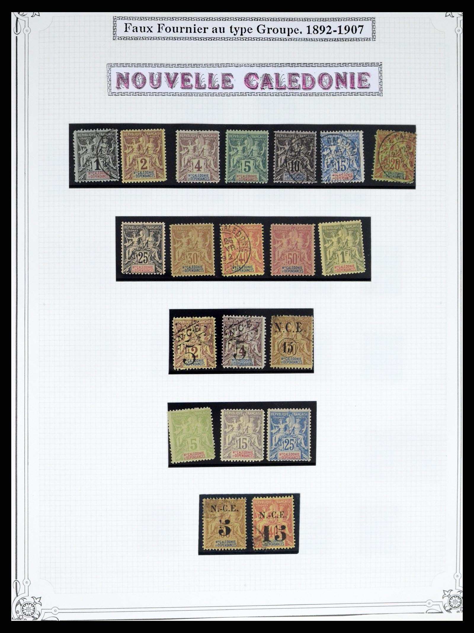 37966 008 - Postzegelverzameling 37966 Nieuw Caledonië 1854-1959.