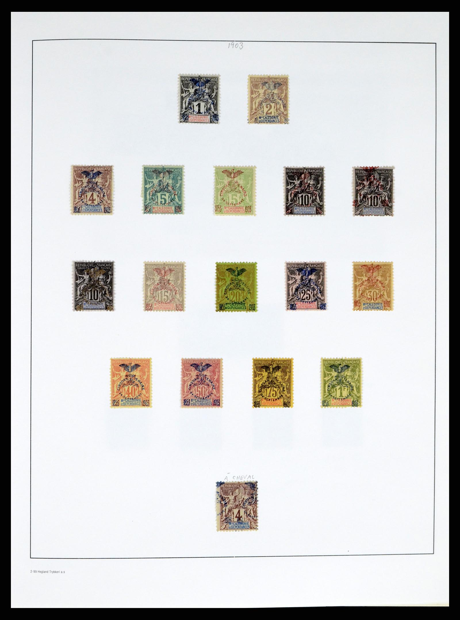 37966 011 - Postzegelverzameling 37966 Nieuw Caledonië 1854-1959.