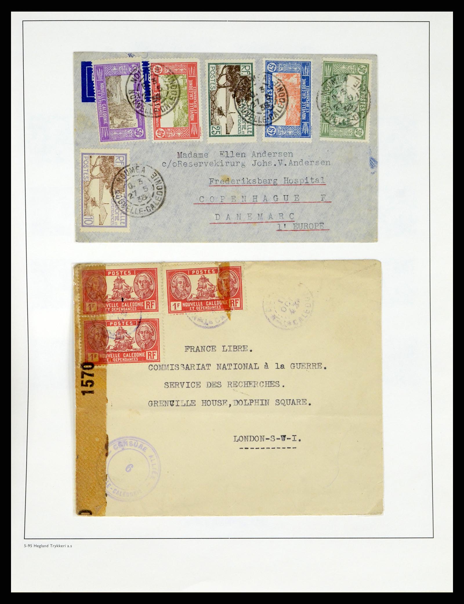37966 042 - Postzegelverzameling 37966 Nieuw Caledonië 1854-1959.