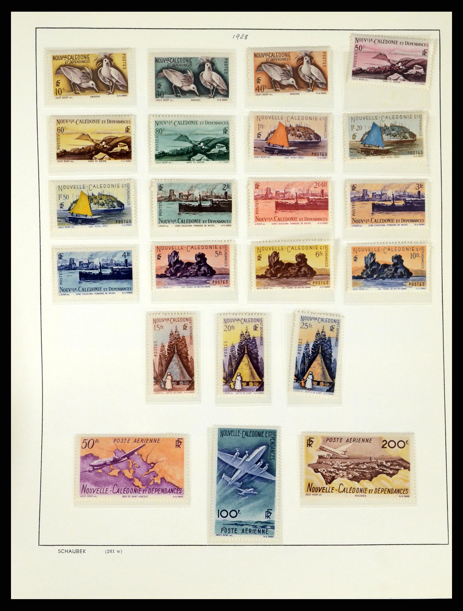 37966 046 - Postzegelverzameling 37966 Nieuw Caledonië 1854-1959.