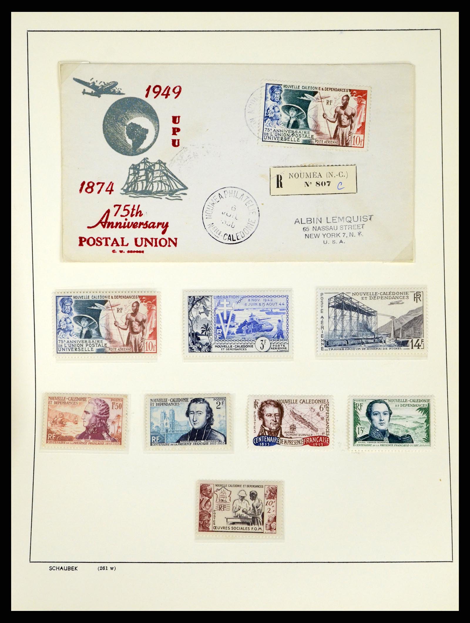 37966 047 - Postzegelverzameling 37966 Nieuw Caledonië 1854-1959.