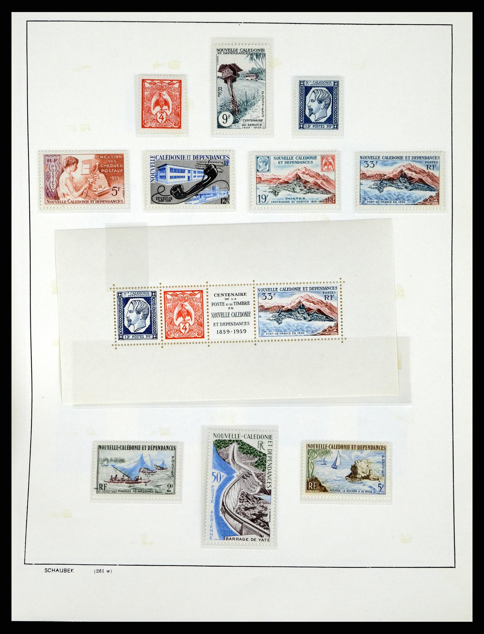 37966 048 - Postzegelverzameling 37966 Nieuw Caledonië 1854-1959.
