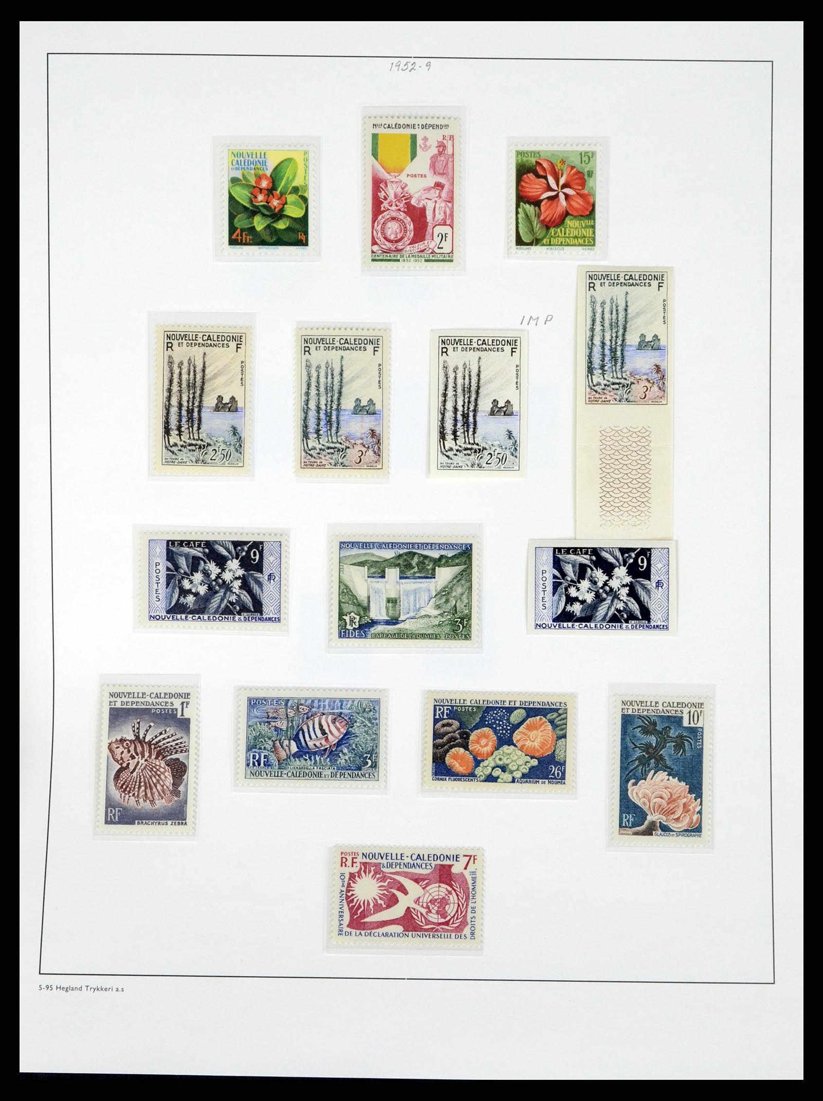 37966 049 - Postzegelverzameling 37966 Nieuw Caledonië 1854-1959.