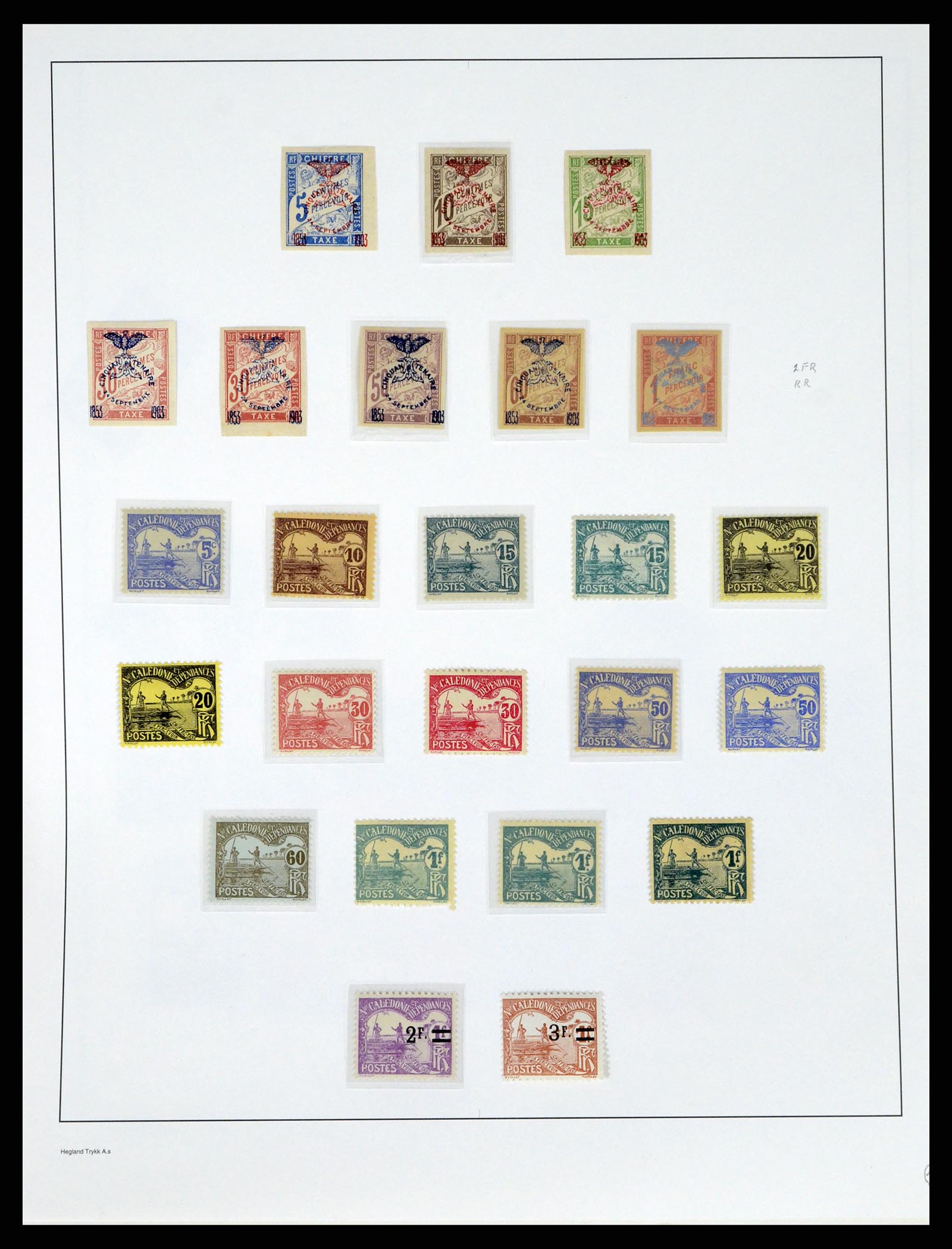 37966 051 - Postzegelverzameling 37966 Nieuw Caledonië 1854-1959.