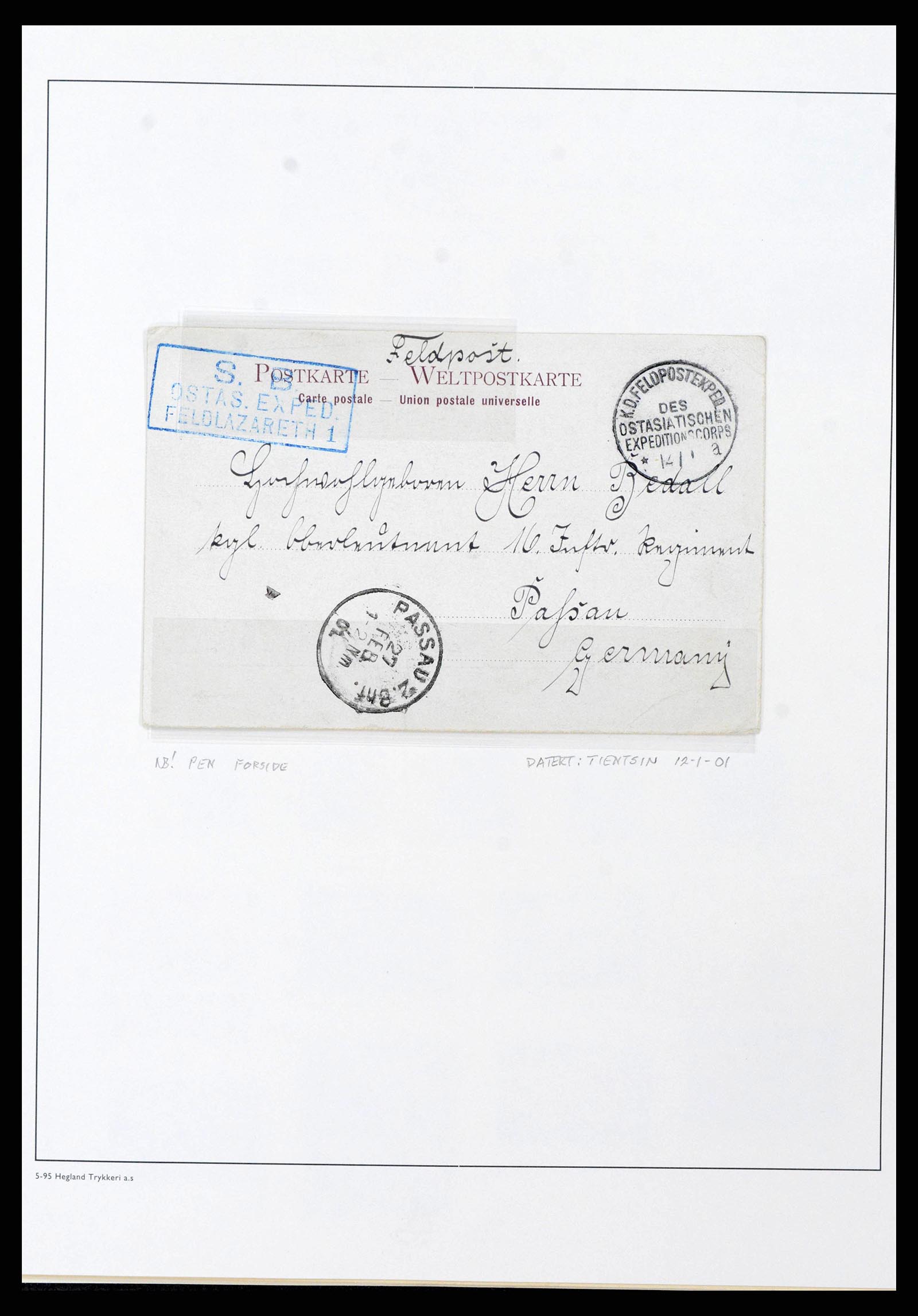 37967 0001 - Postzegelverzameling 37967 Duitse Post in China 1897-1919. 37967 0001 - Postzegelverzameling 37967 Duitse Post in China 1897-1919.