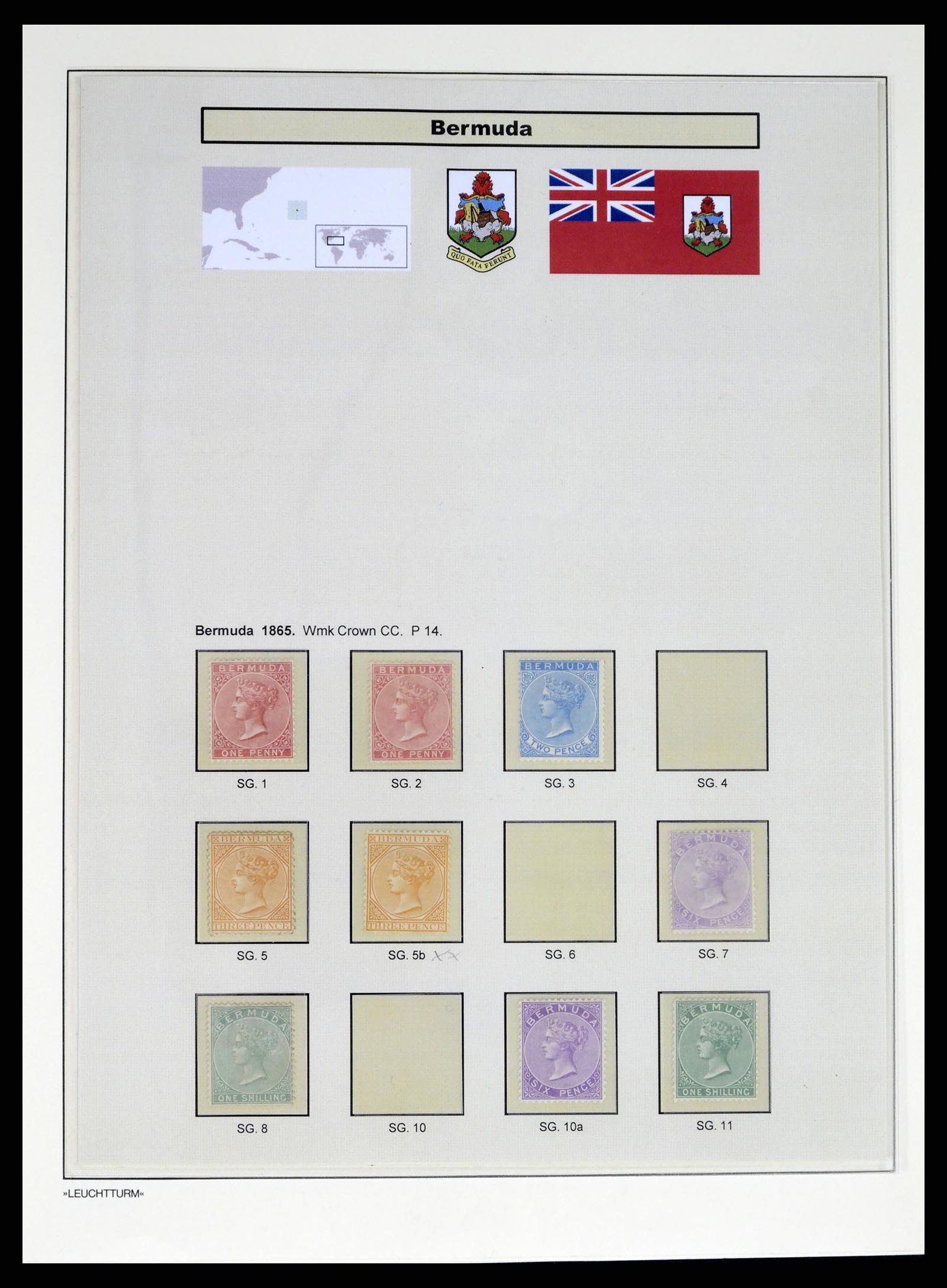 37968 001 - Stamp Collection 37968 Bermuda 1865-1938.