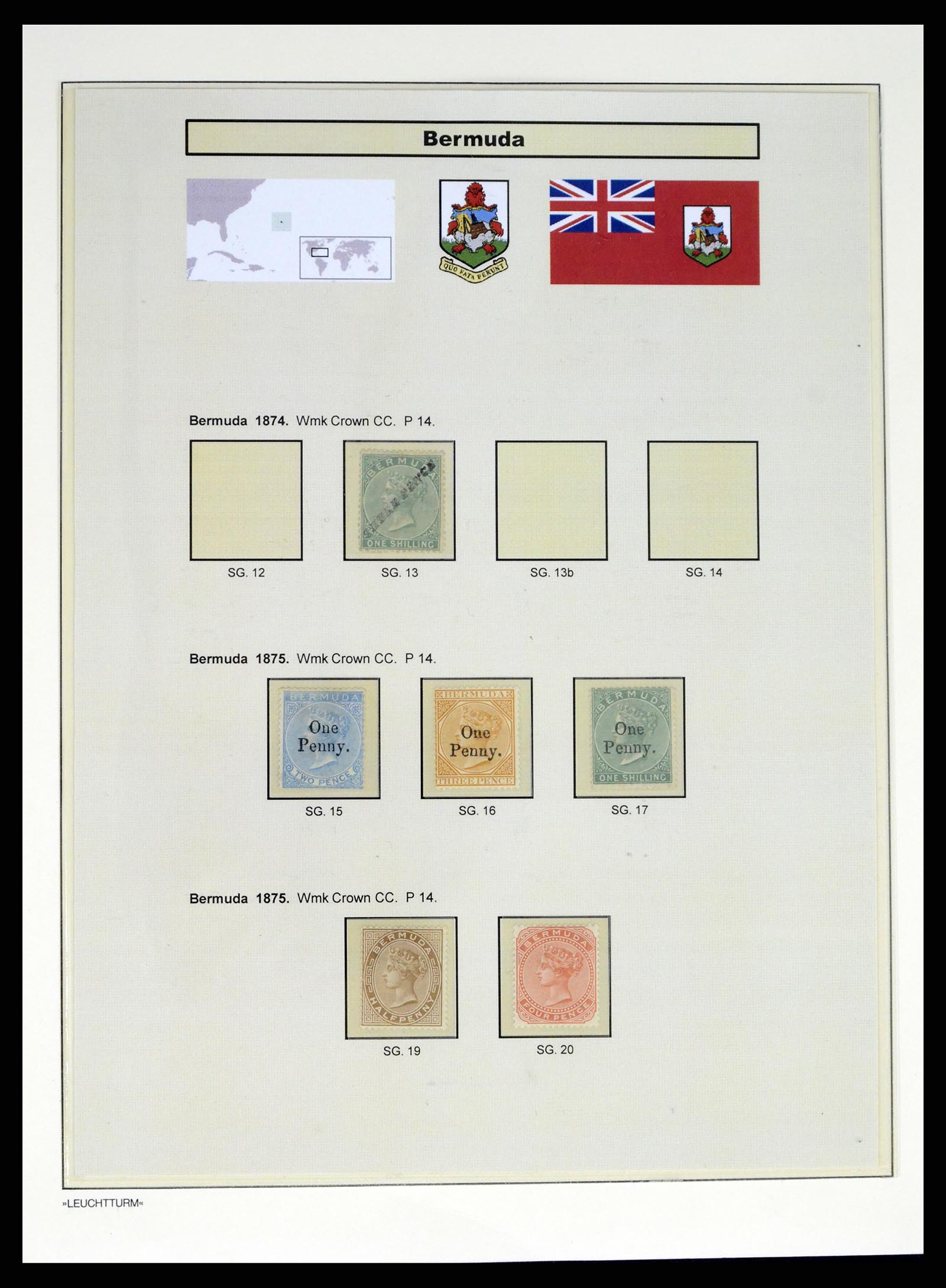 37968 002 - Postzegelverzameling 37968 Bermuda 1865-1938.