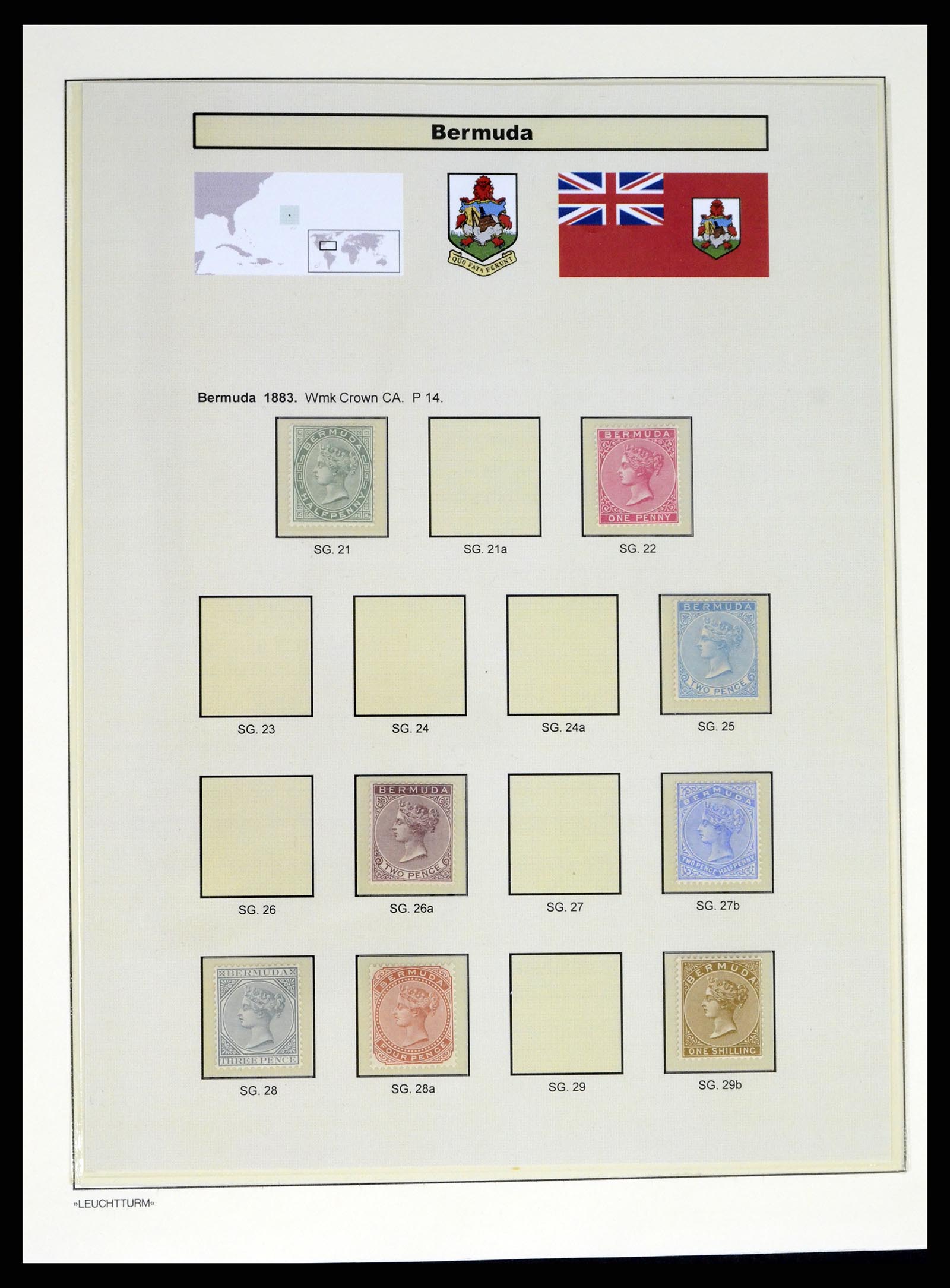 37968 003 - Postzegelverzameling 37968 Bermuda 1865-1938.