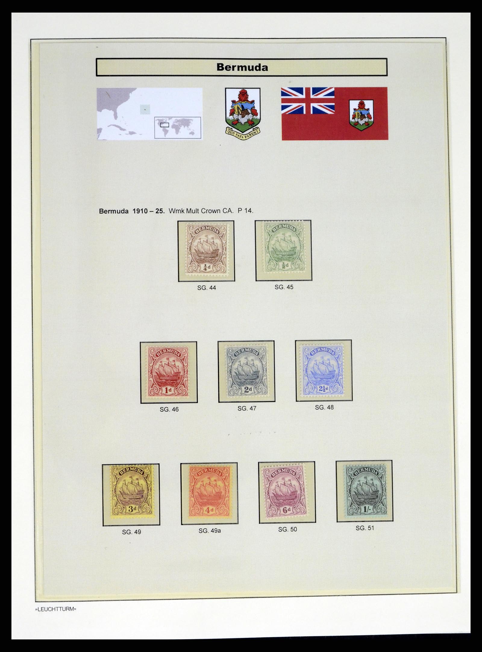 37968 005 - Stamp Collection 37968 Bermuda 1865-1938.