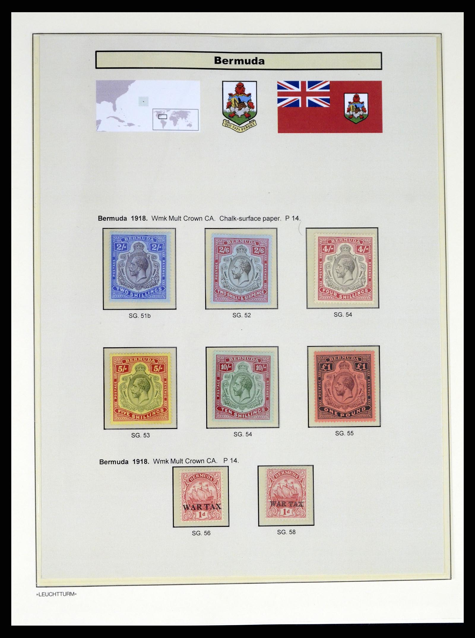37968 006 - Stamp Collection 37968 Bermuda 1865-1938.