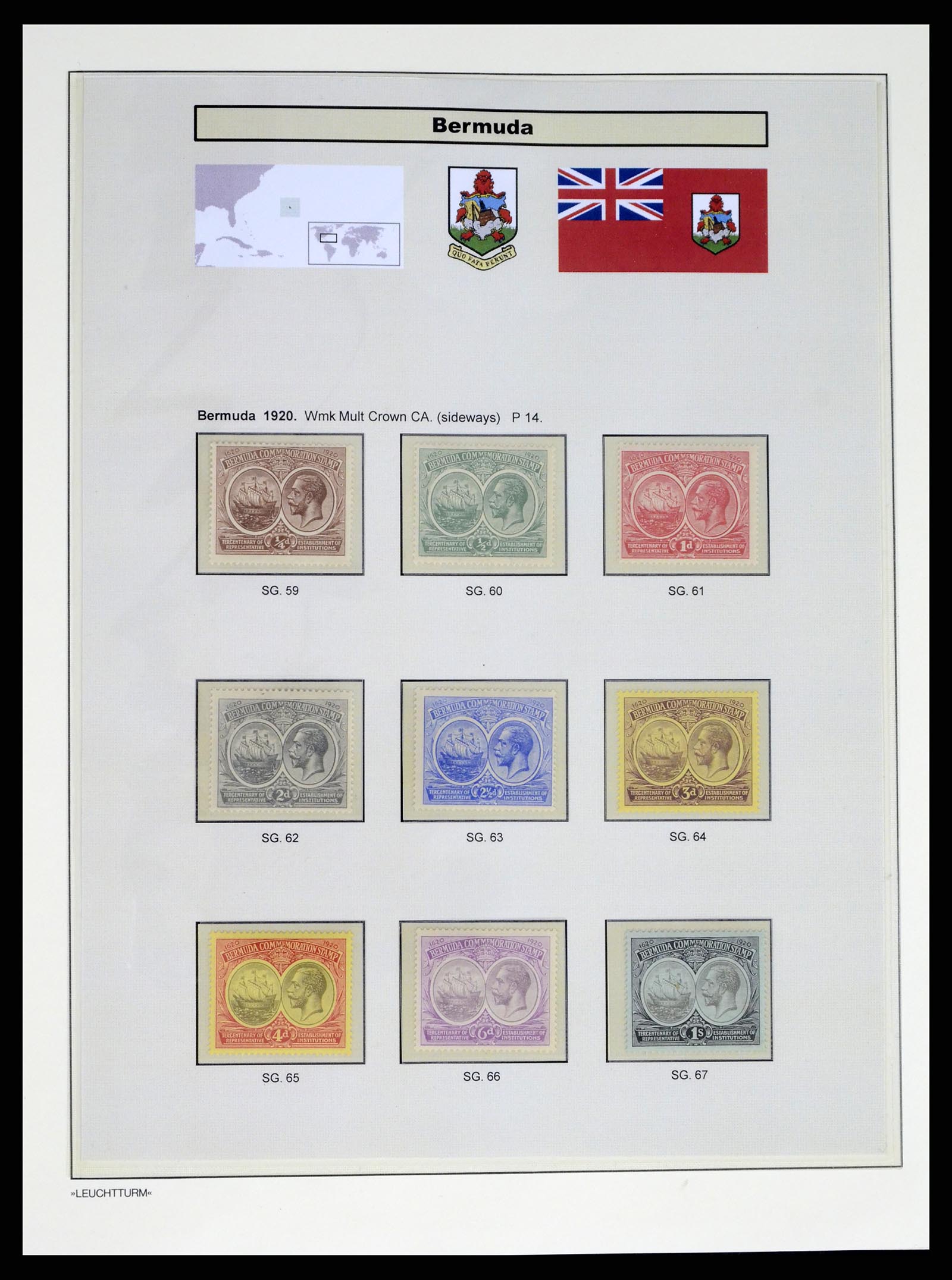 37968 007 - Stamp Collection 37968 Bermuda 1865-1938.