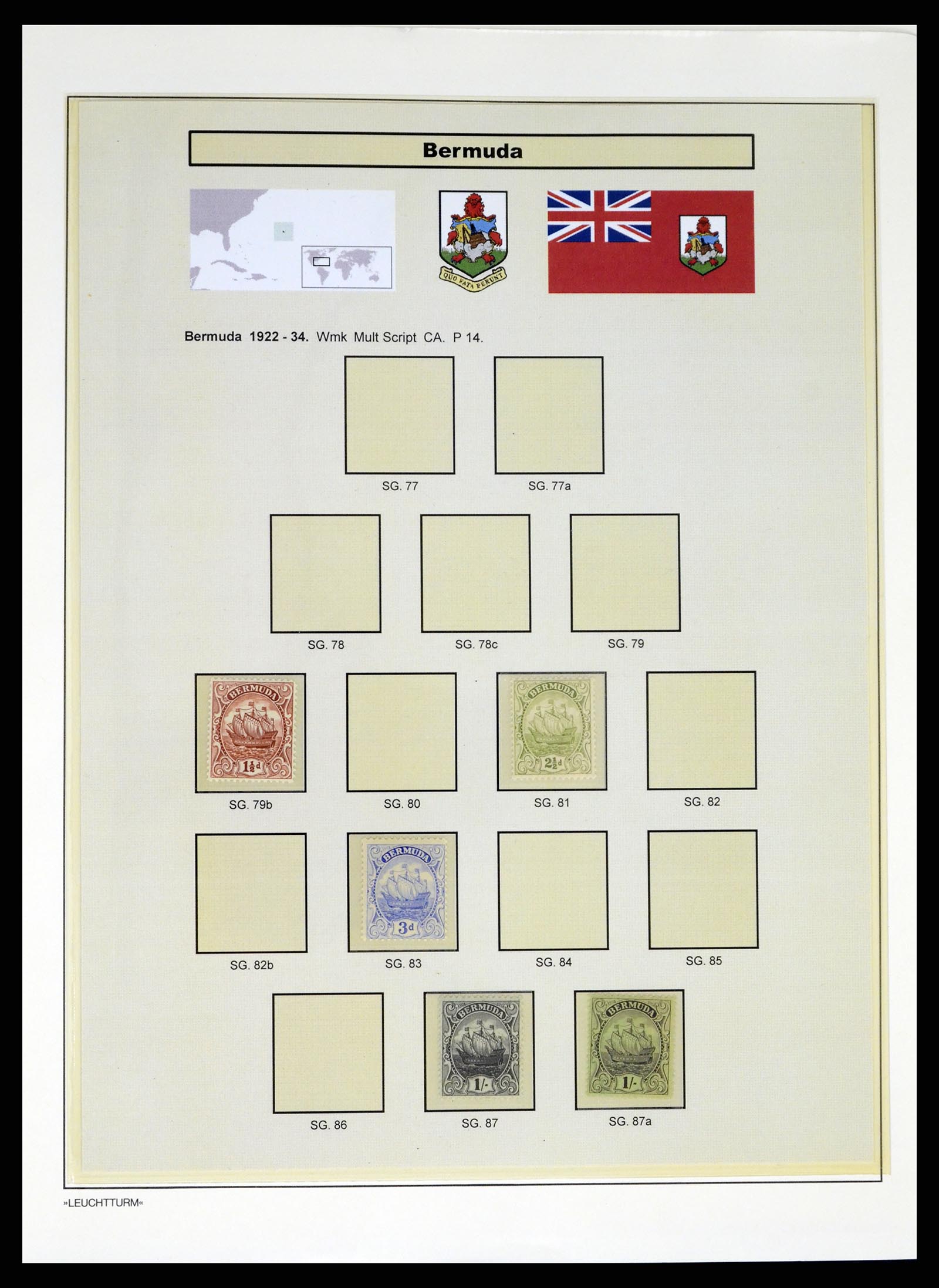 37968 009 - Postzegelverzameling 37968 Bermuda 1865-1938.