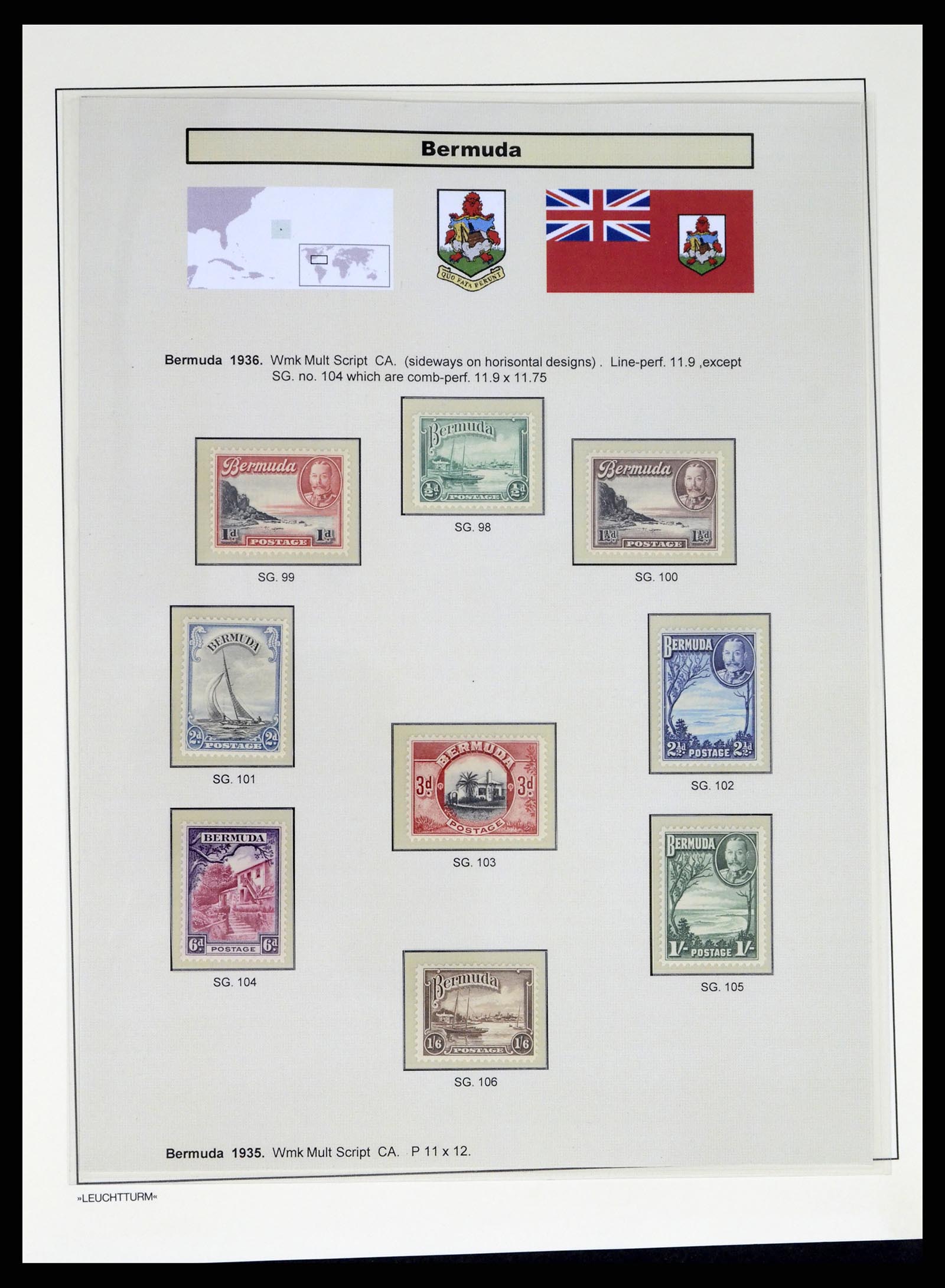 37968 011 - Stamp Collection 37968 Bermuda 1865-1938.