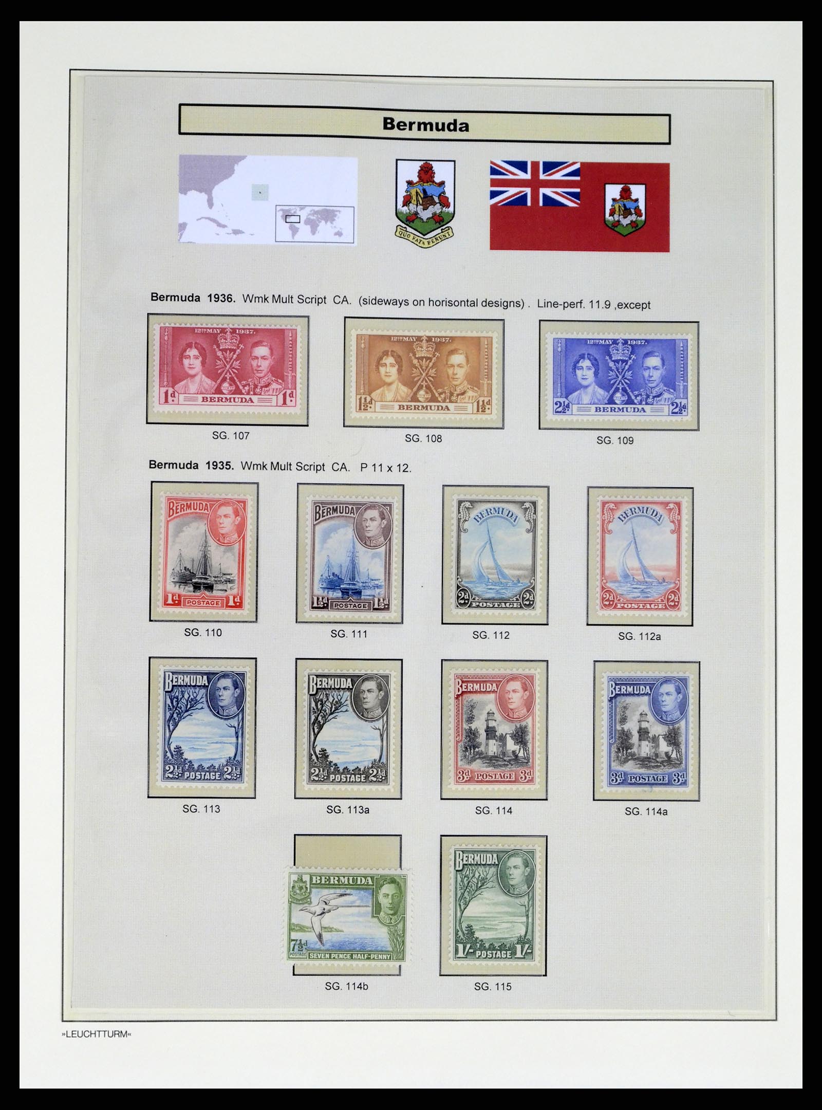 37968 012 - Stamp Collection 37968 Bermuda 1865-1938.