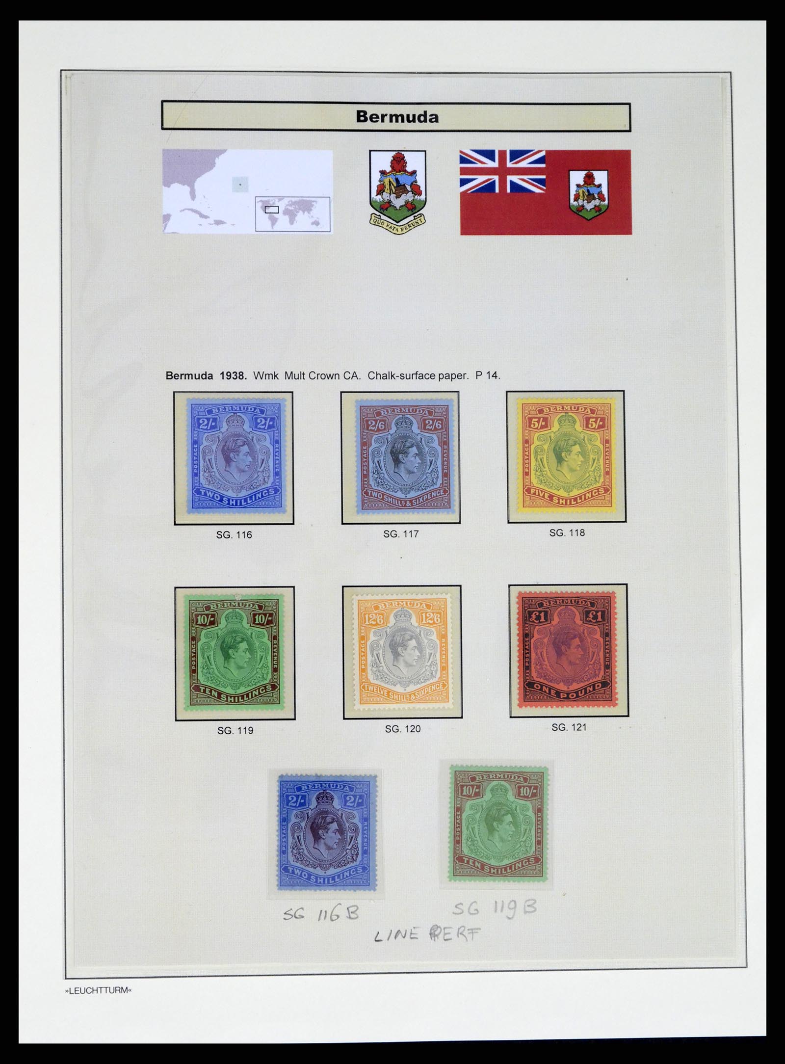37968 013 - Stamp Collection 37968 Bermuda 1865-1938.