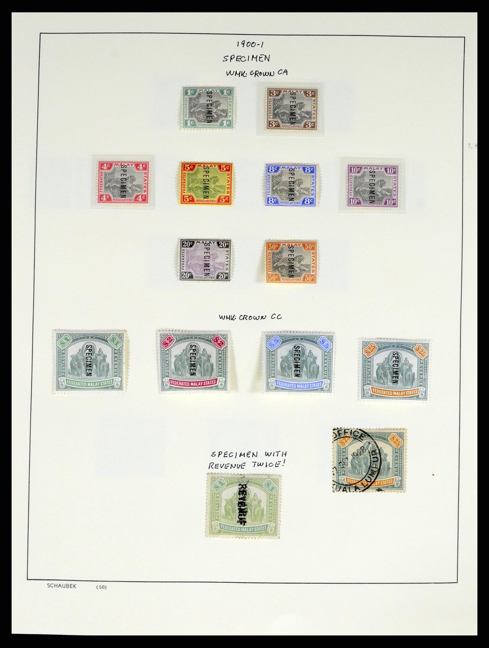 37971 002 - Postzegelverzameling 37971 Maleisië 1900-1920.